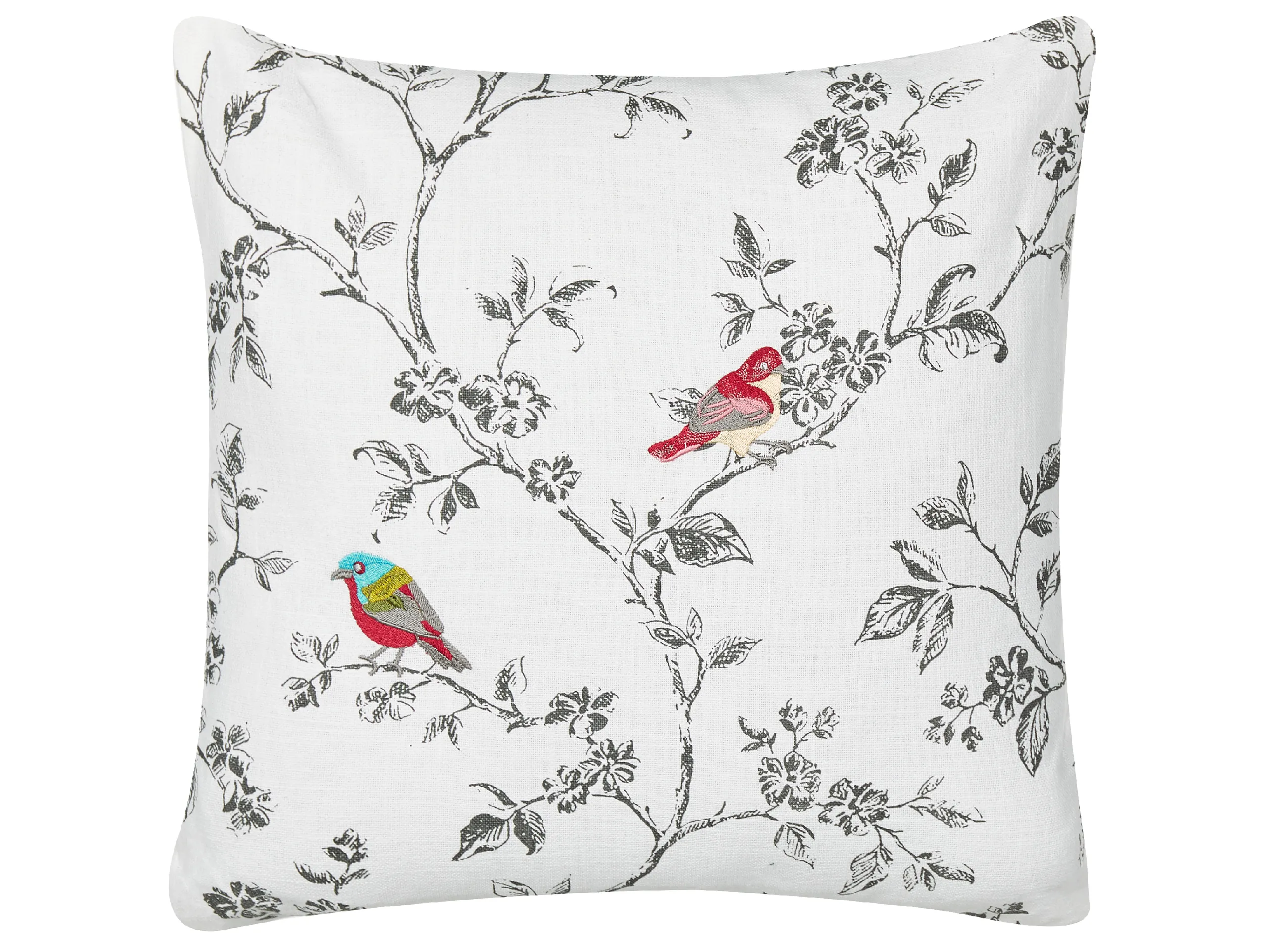 Cojín decorativo DILLENIA Algodón 45 x 45 cm Blanco