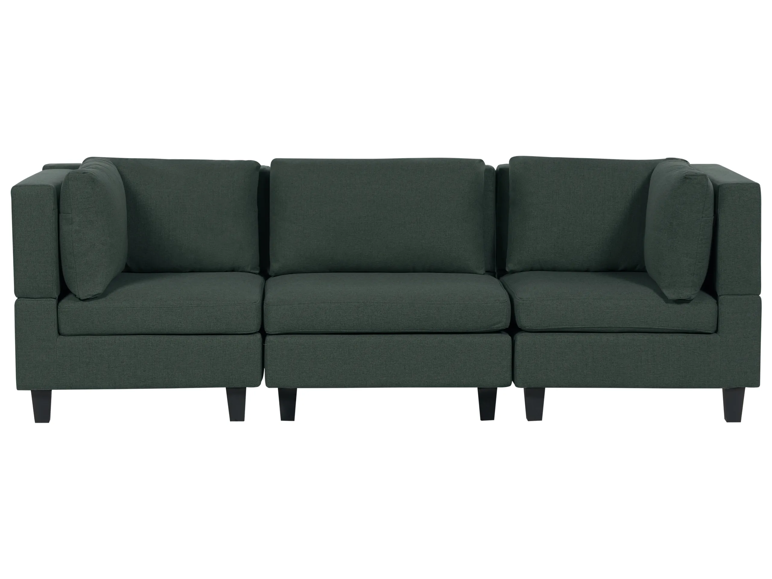 Modular Sofa 3 Seater UNSTAD Fabric Dark Green