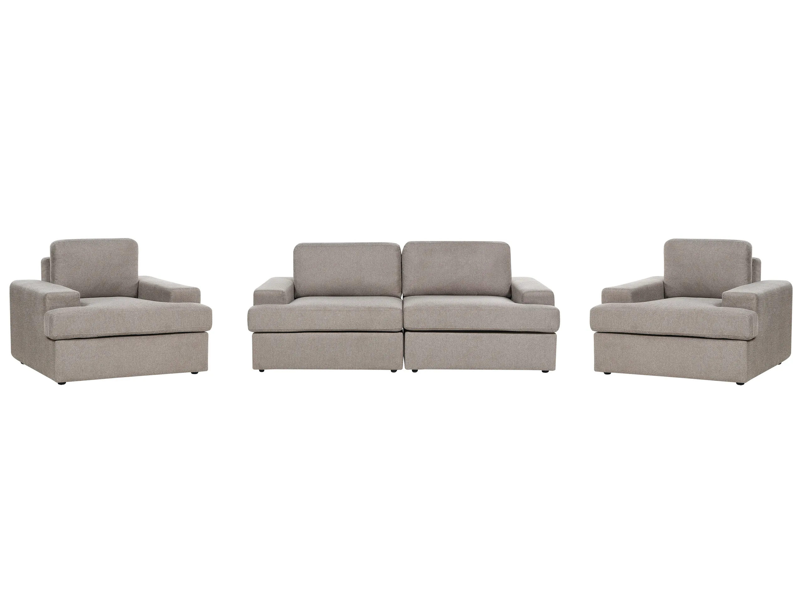 Living Room Set 5 Seater ALLA Fabric Taupe