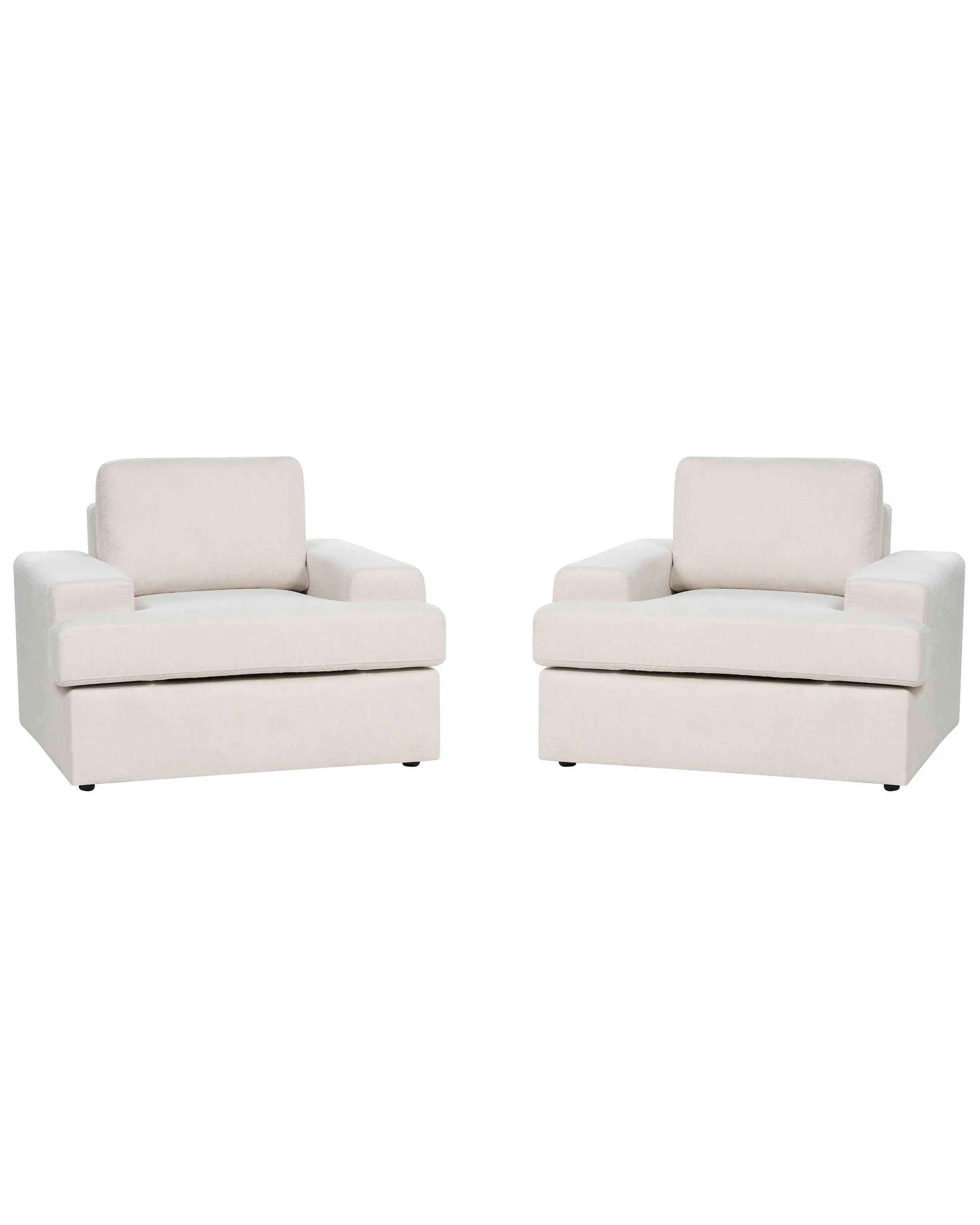Conjunto de 2 sillones ALLA Tela Beige claro