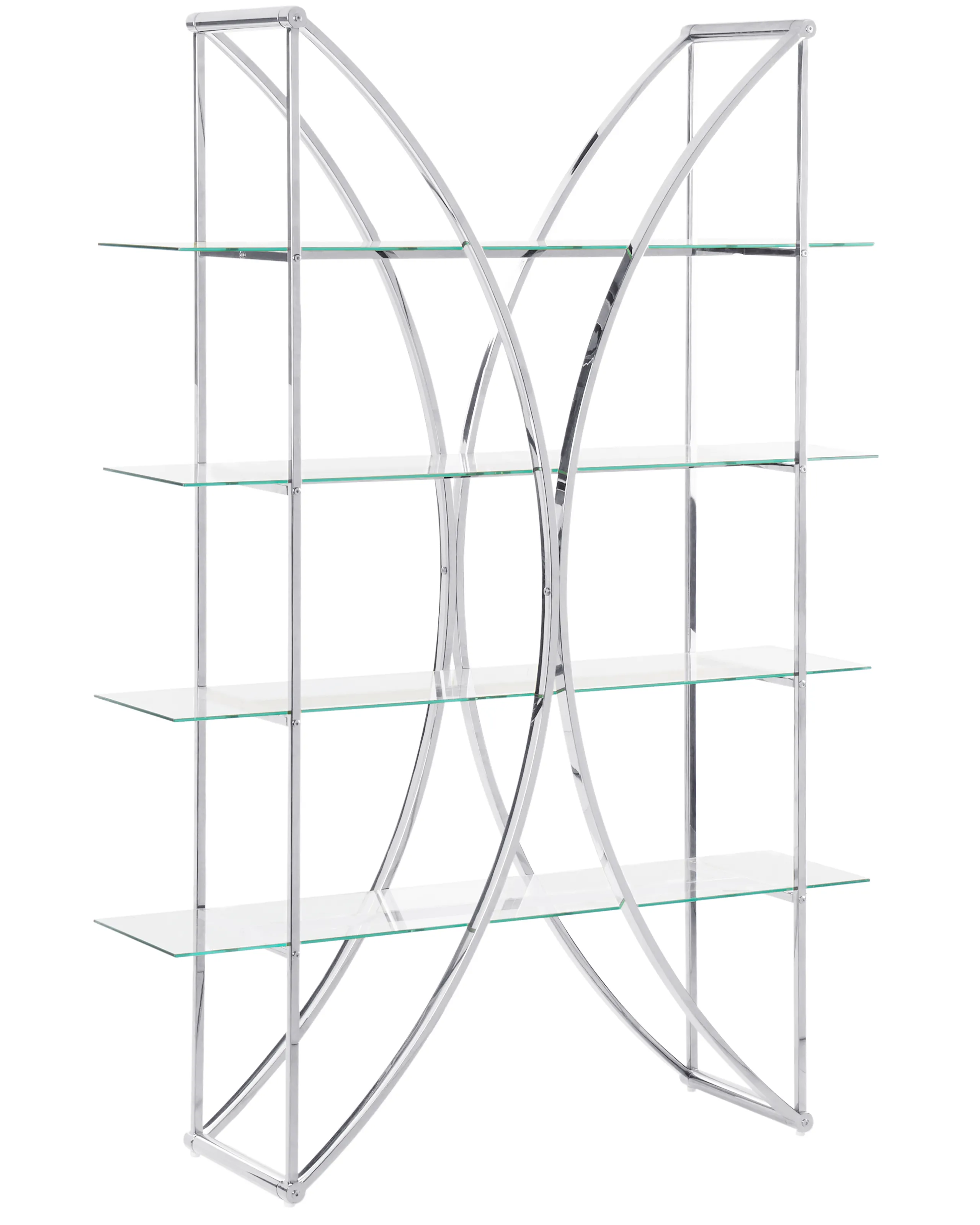 4 Tier Shelving Unit HOLLOW Metal 175 cm Silver