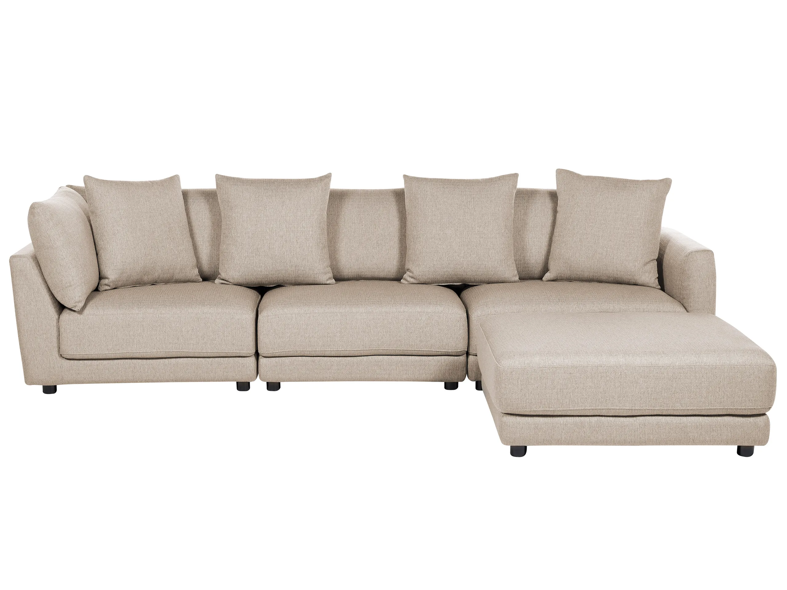 Sofa 3 Seater SIGTUNA Fabric Beige with Ottoman