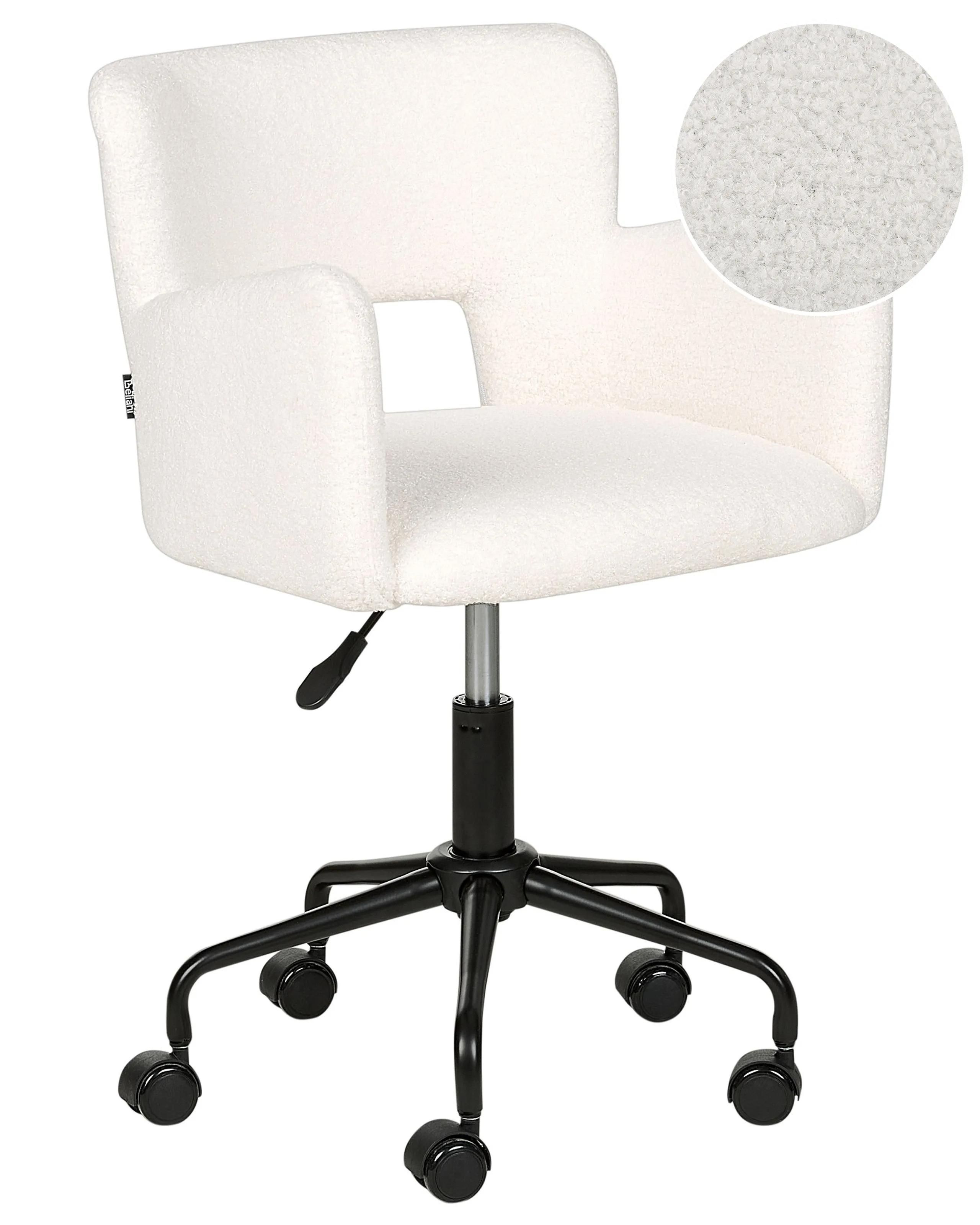 Desk Chair SANILAC II Boucle Off-White