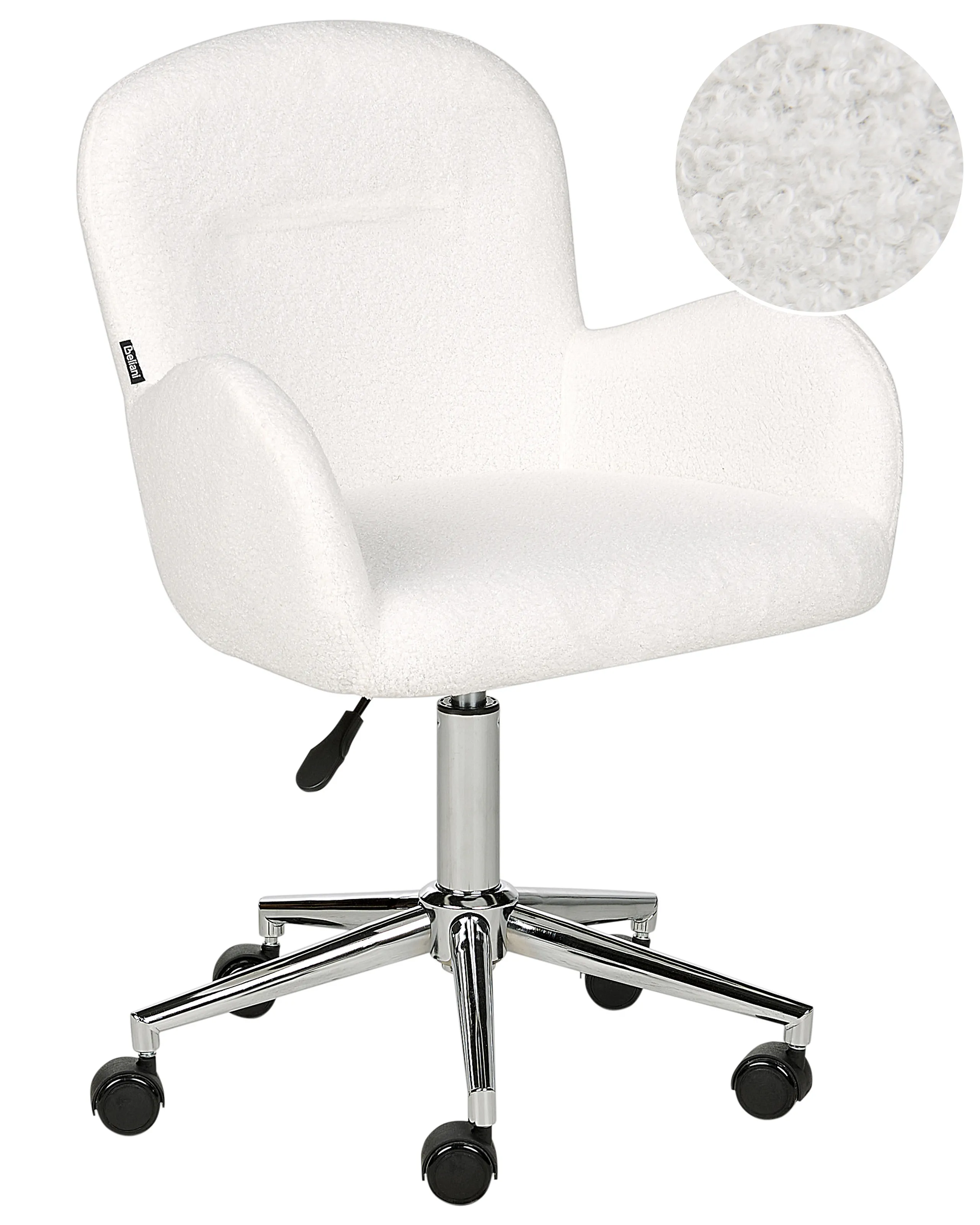 Desk Chair PRIDDY Boucle Off-White