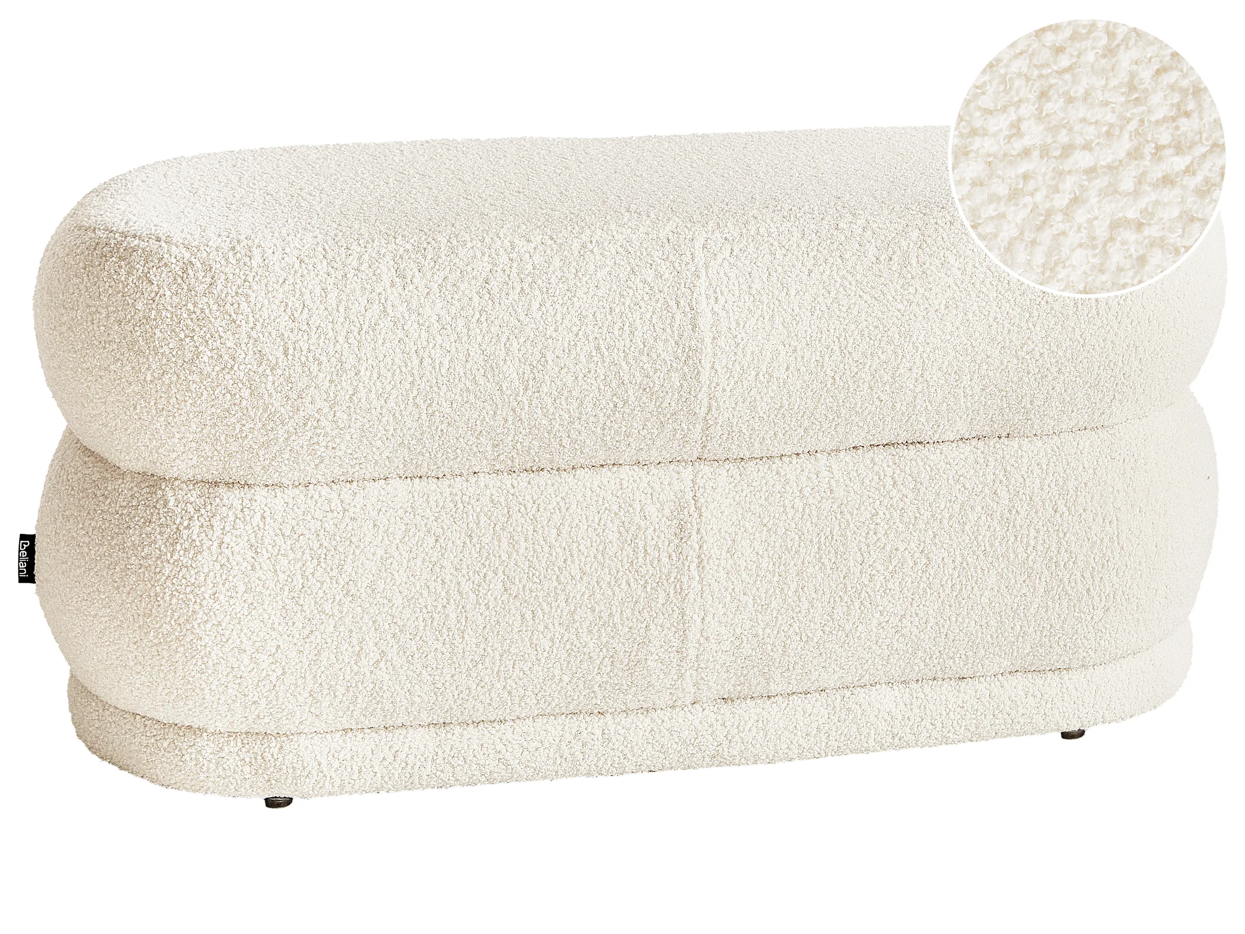 Banco ELLENDALE Bouclé Blanco crema