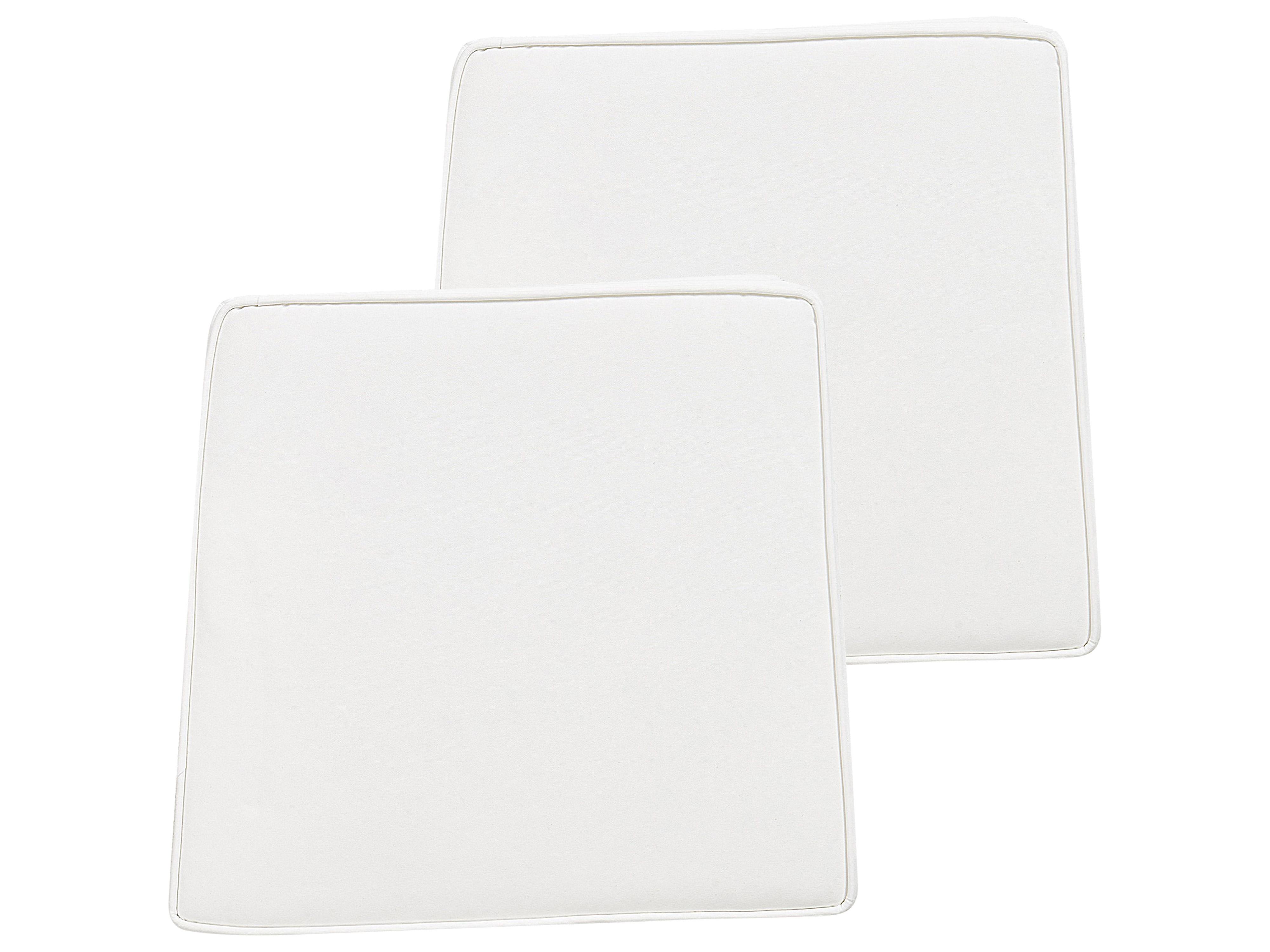 Conjunto de 2 cojines para silla de jardín TERNI 37 x 34 cm Blanco crema