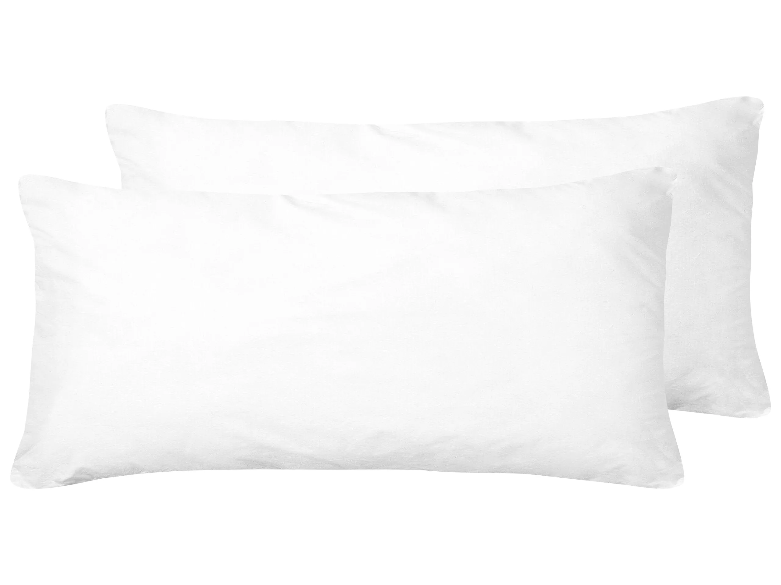 Conjunto de 2 almohadas ERRIGAL Baja Microfibra 40 x 80 cm Blanco