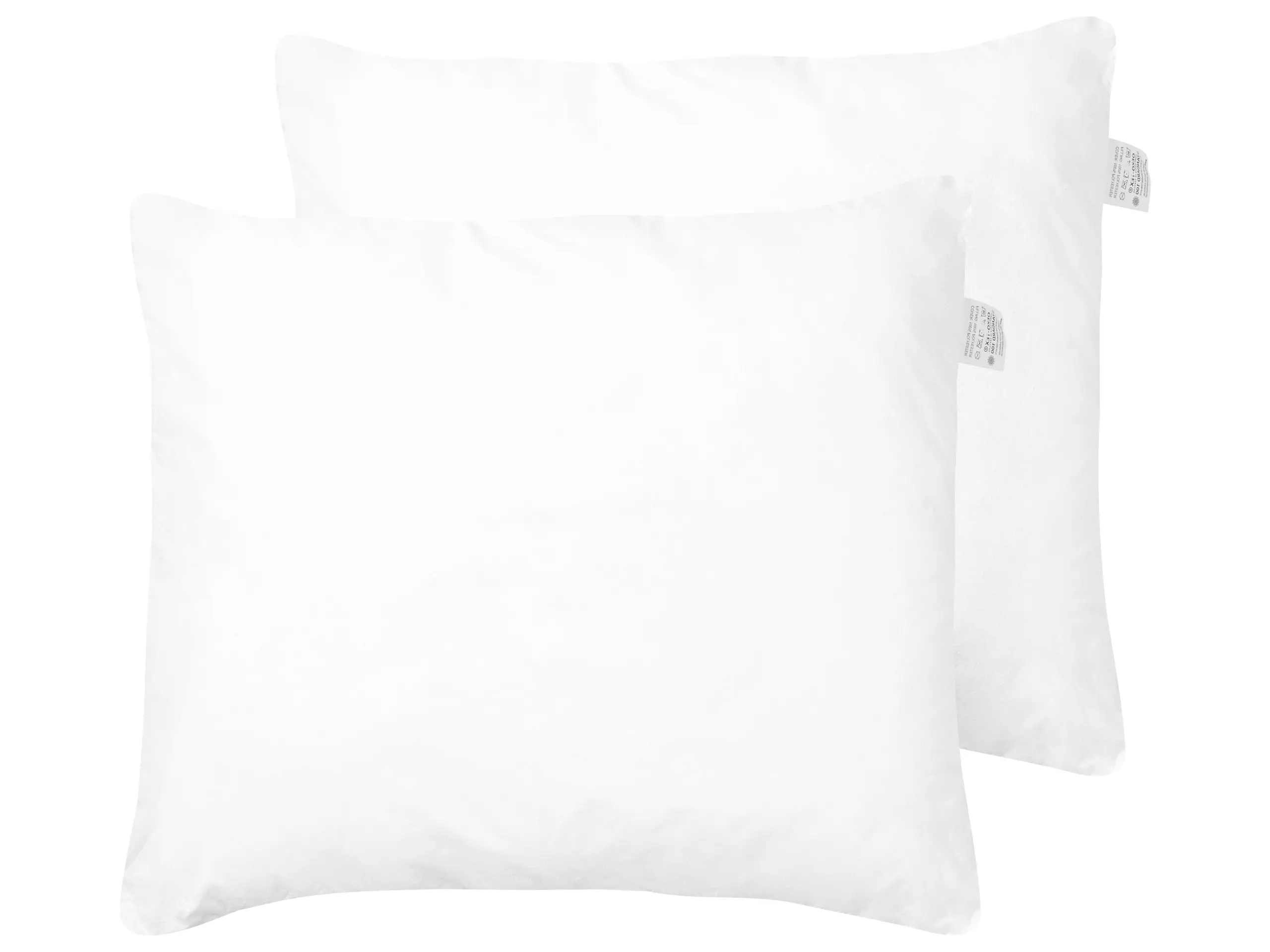 Conjunto de 2 almohadas ERRIGAL Alta Microfibra 80 x 80 cm Blanco