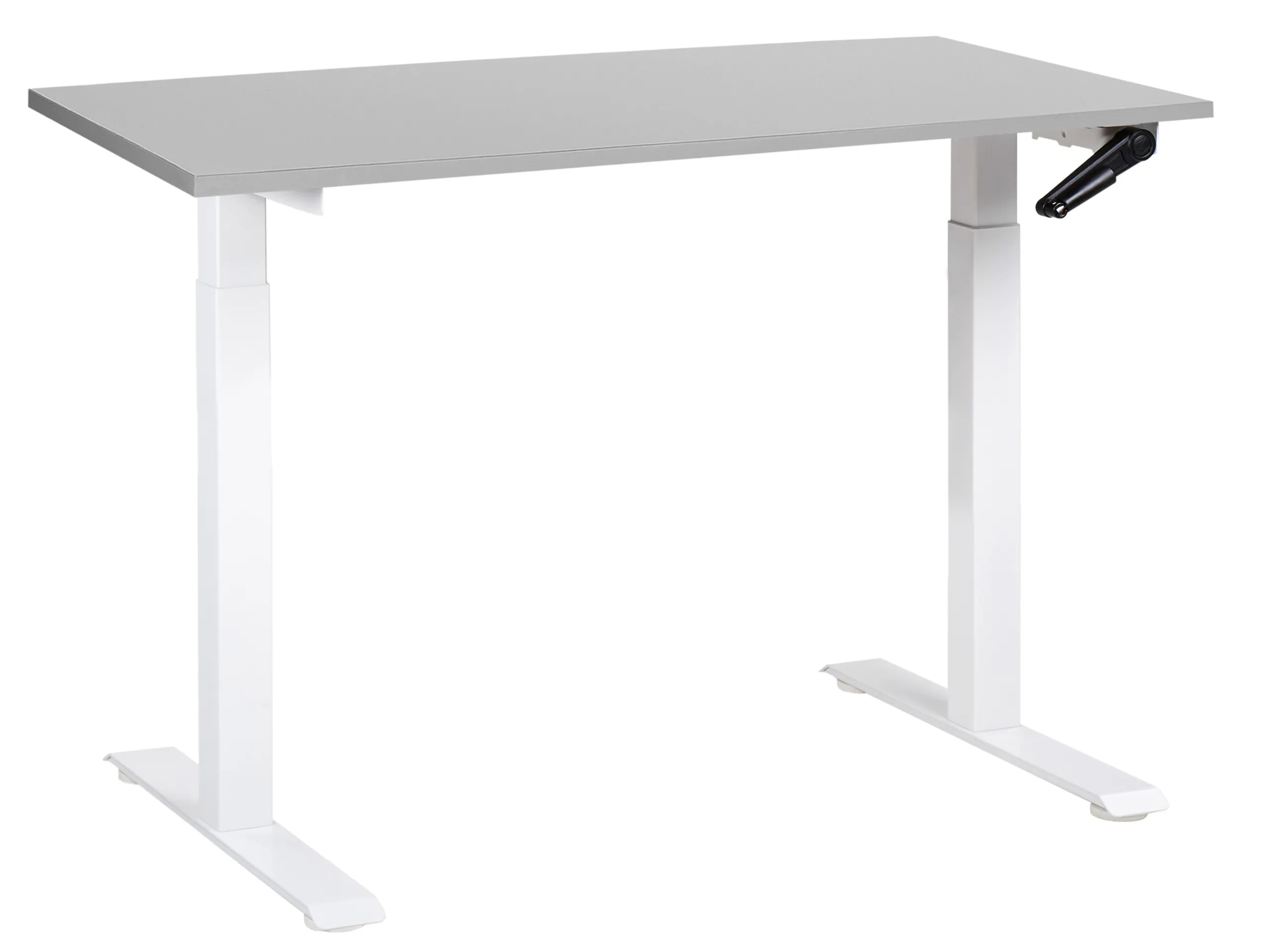 Manual Adjustable Standing Desk DESTINES Grey/ White 120 cm 72 cm