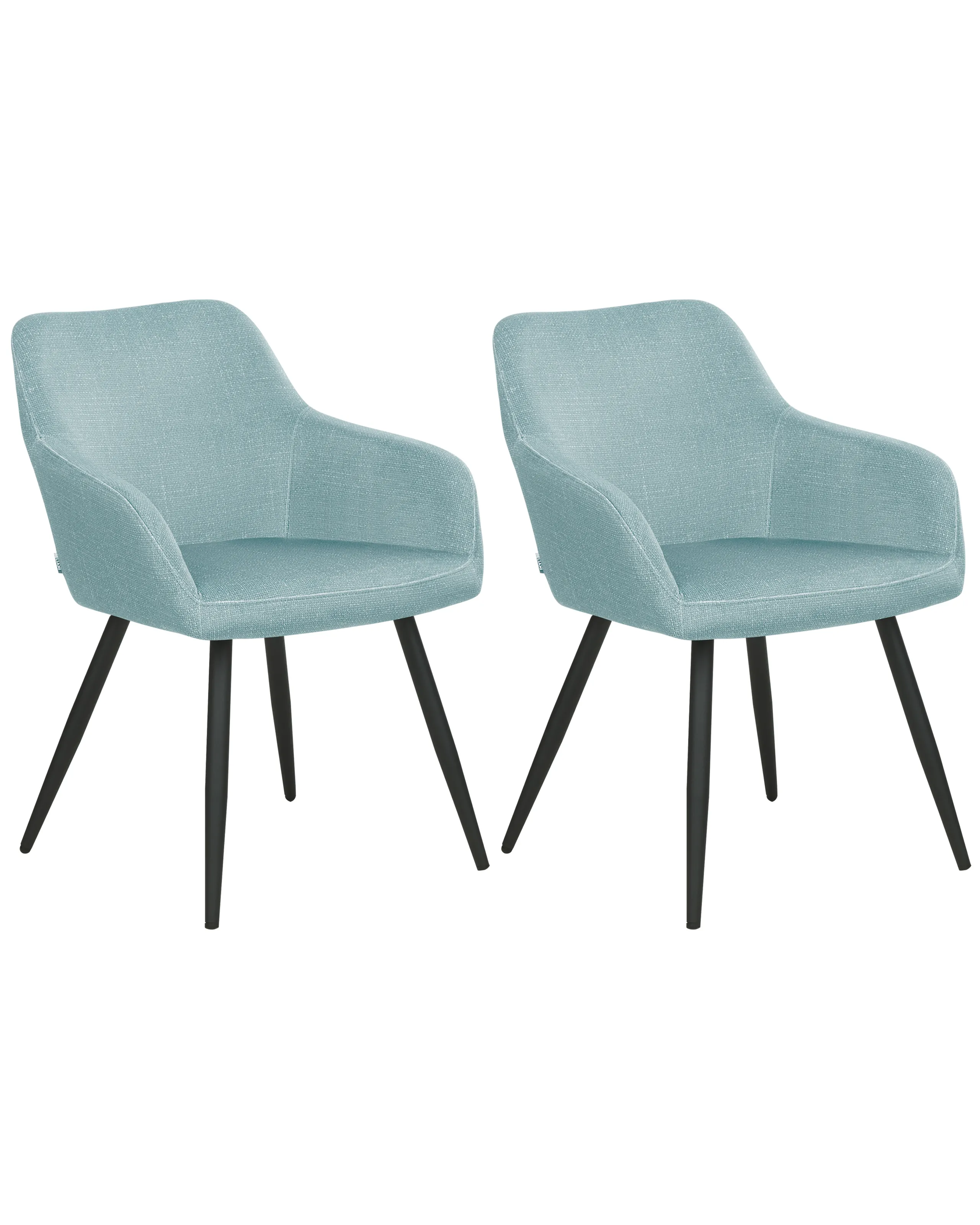 Conjunto de 2 sillas de comedor CASMALIA Terciopelo Azul claro