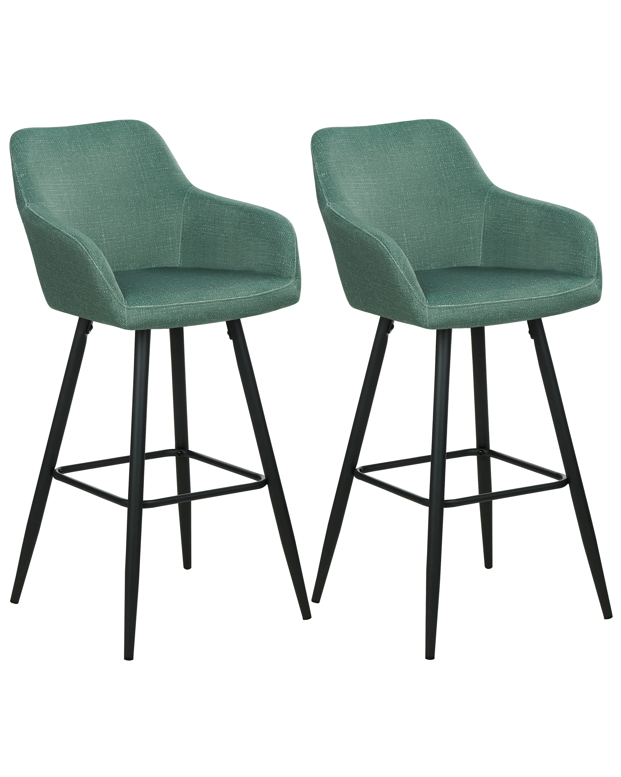 Conjunto de 2 sillas de bar CASMALIA Terciopelo Verde oscuro