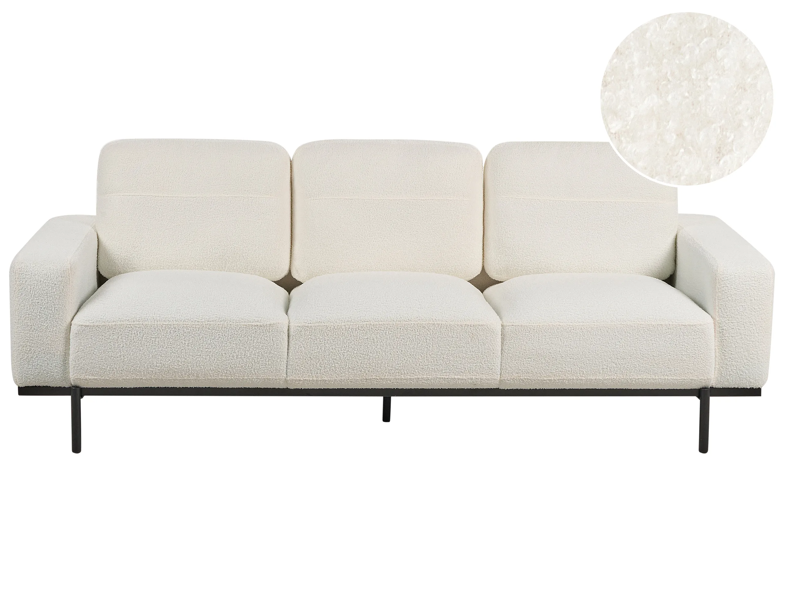 Sofa 3 Seater SOVIK Boucle Off-White