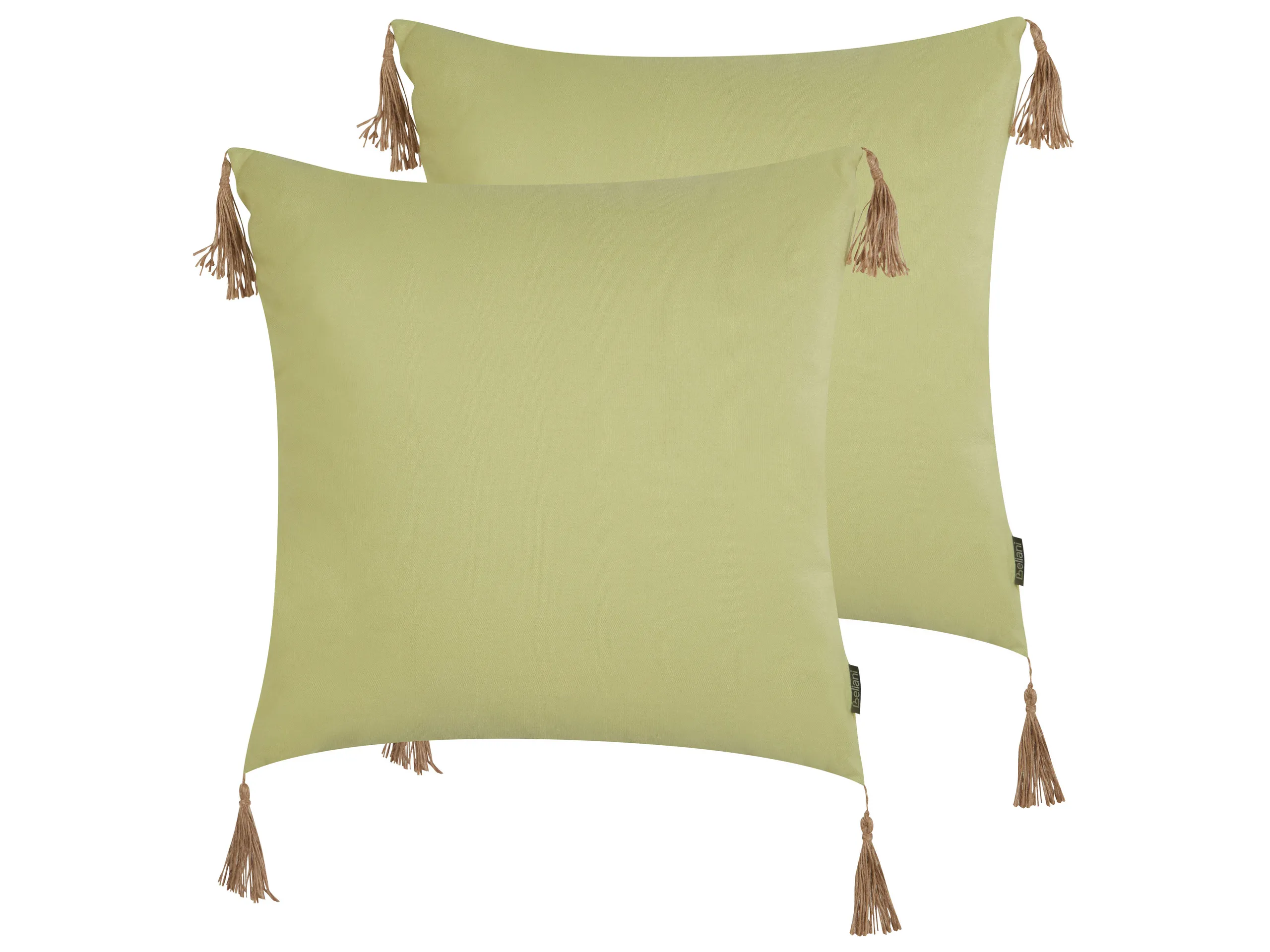 Conjunto de 2 cojines decorativos CHMISTAR 45 x 45 cm Verde Liso