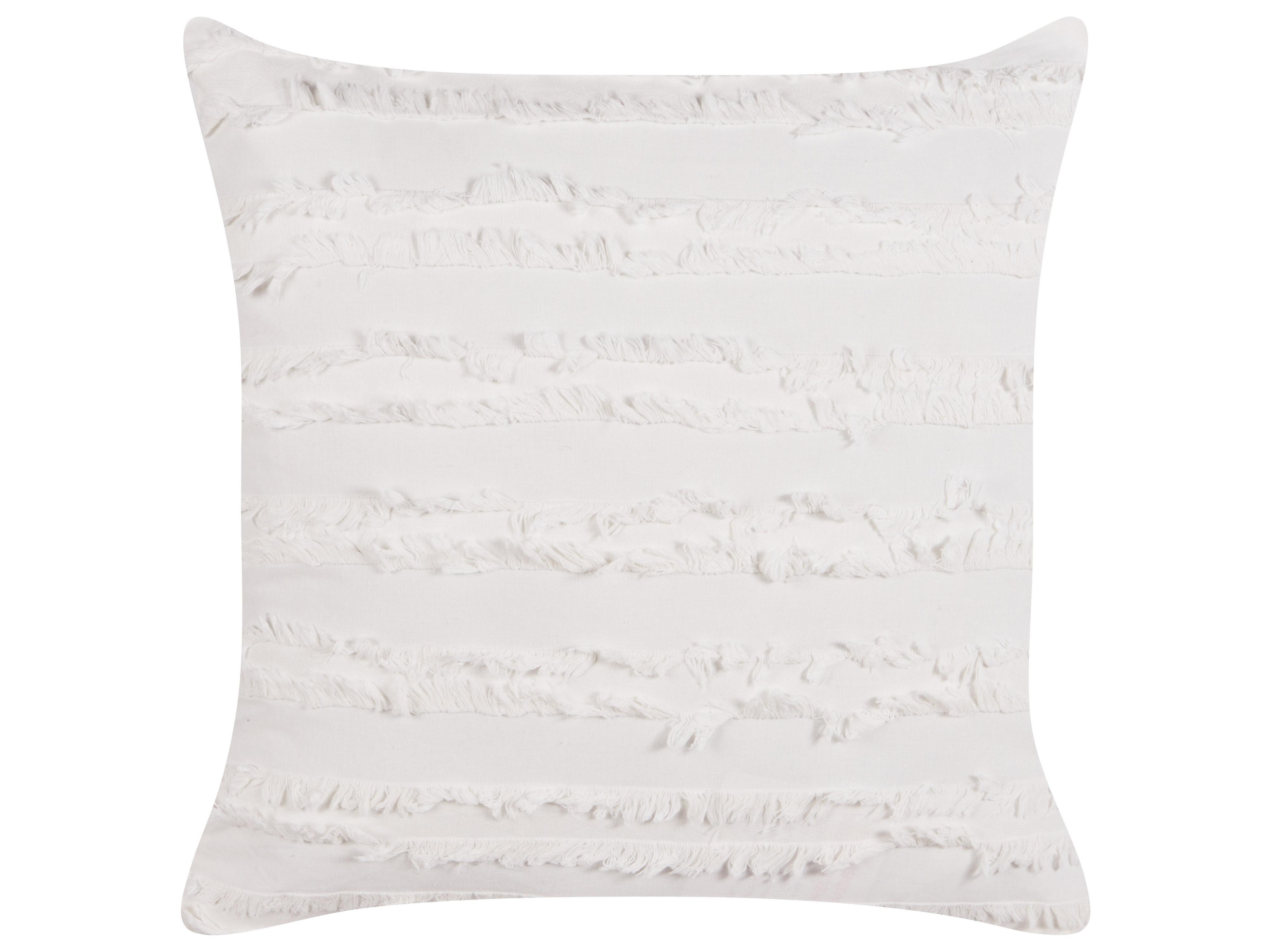 Cojín decorativo MAKNEH Algodón 45 x 45 cm Blanco Liso