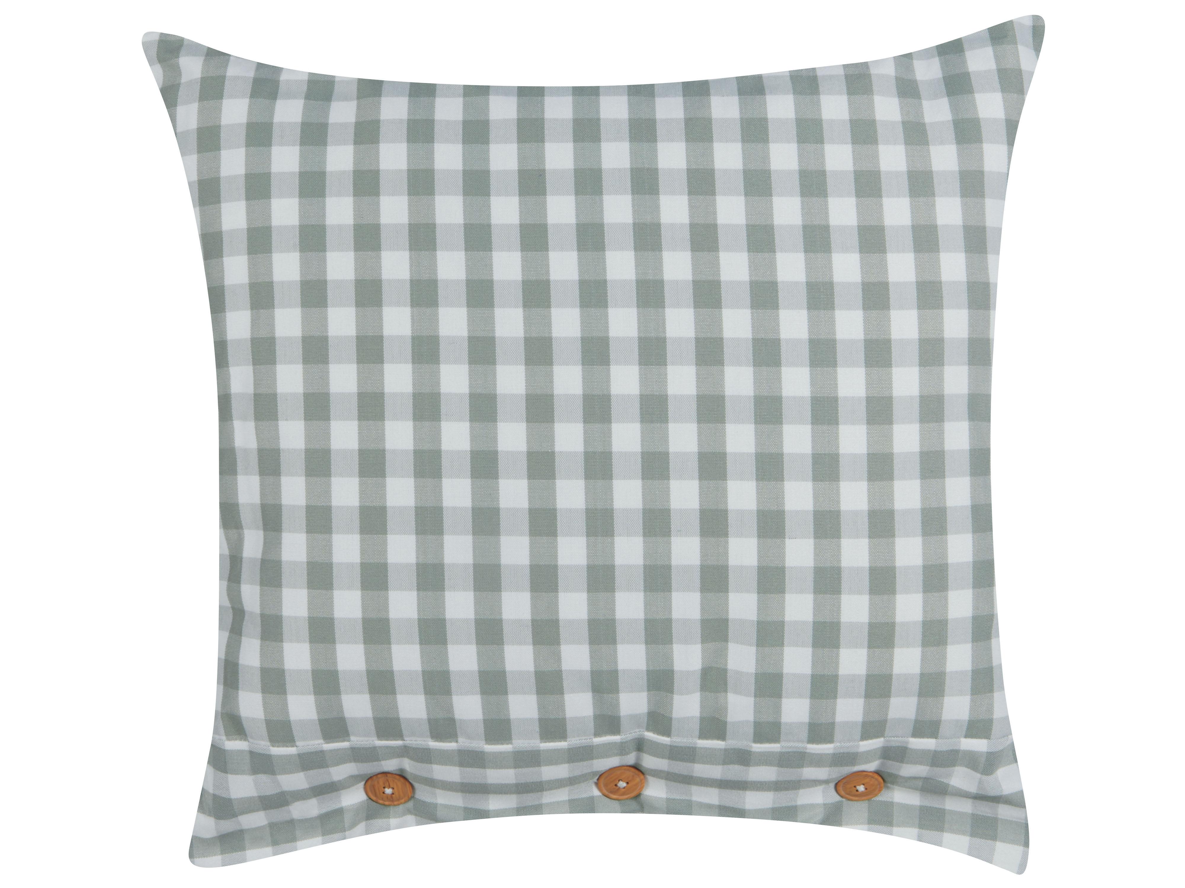 Cojín decorativo TALYA 45 x 45 cm Verde menta A cuadros