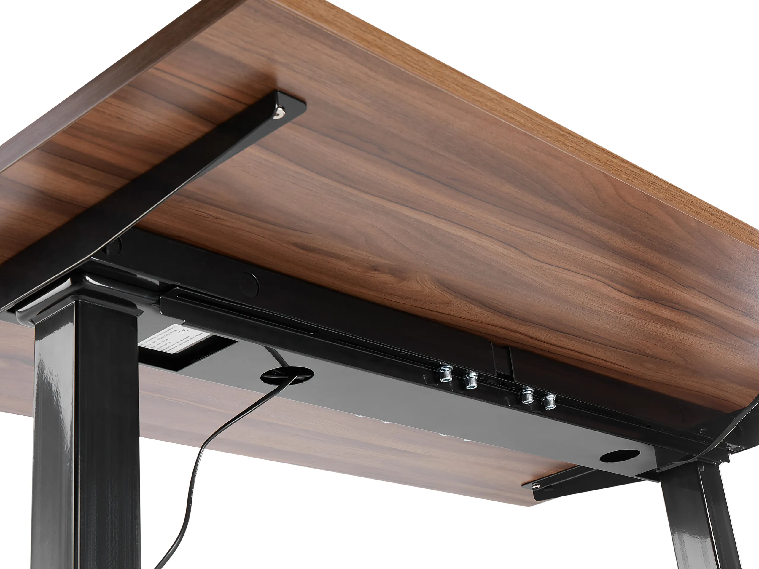 Bandeja para cables para escritorio regulable eléctrico TRACIE Negro