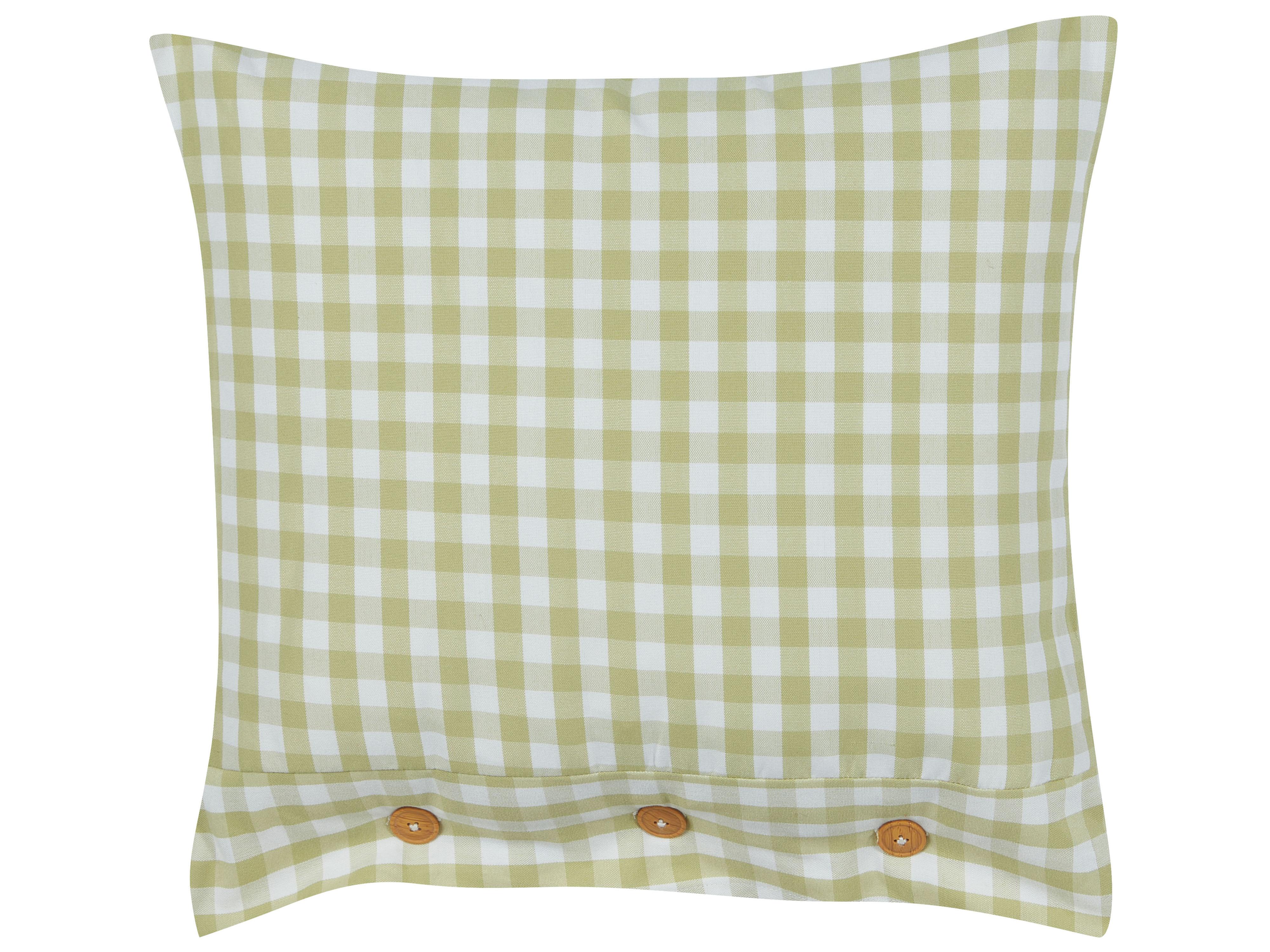 Cojín decorativo TALYA 45 x 45 cm Verde oliva A cuadros