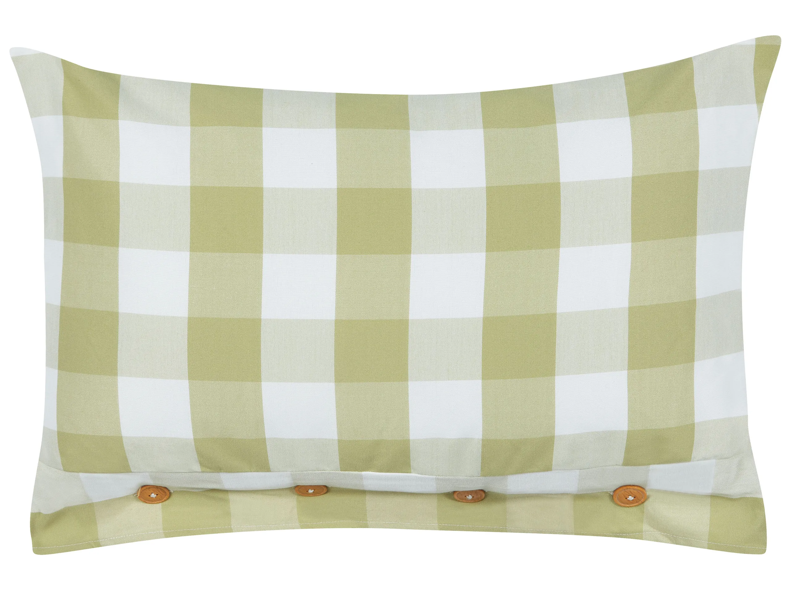 Cojín decorativo TAMNINE 40 x 60 cm Verde claro A cuadros