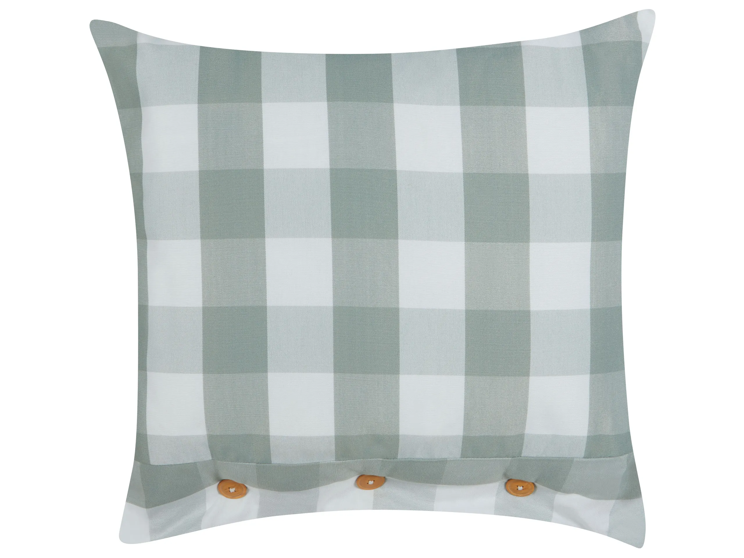 Cojín decorativo TAMNINE 45 x 45 cm Verde menta A cuadros