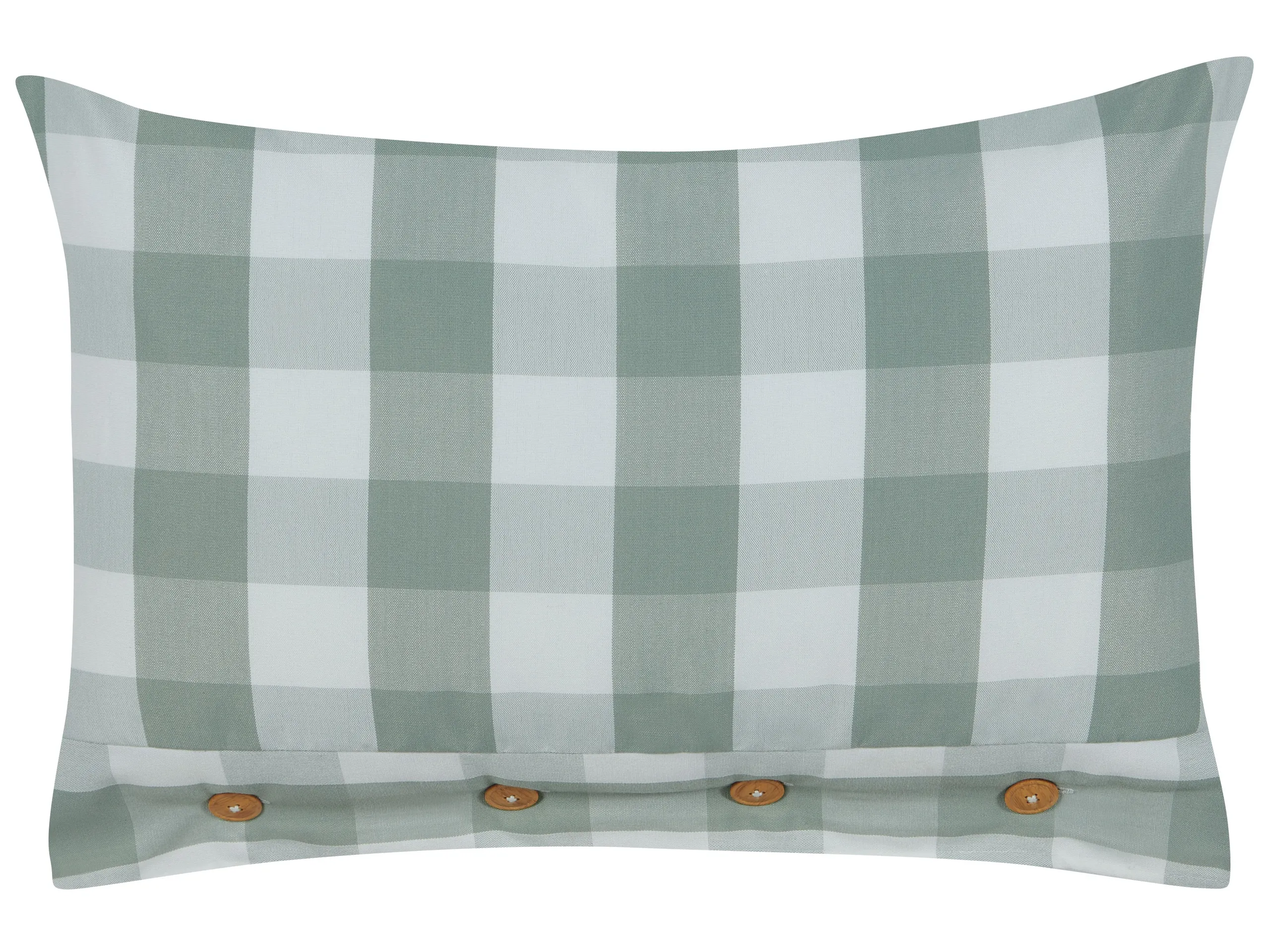 Cojín decorativo TAMNINE 40 x 60 cm Verde menta A cuadros