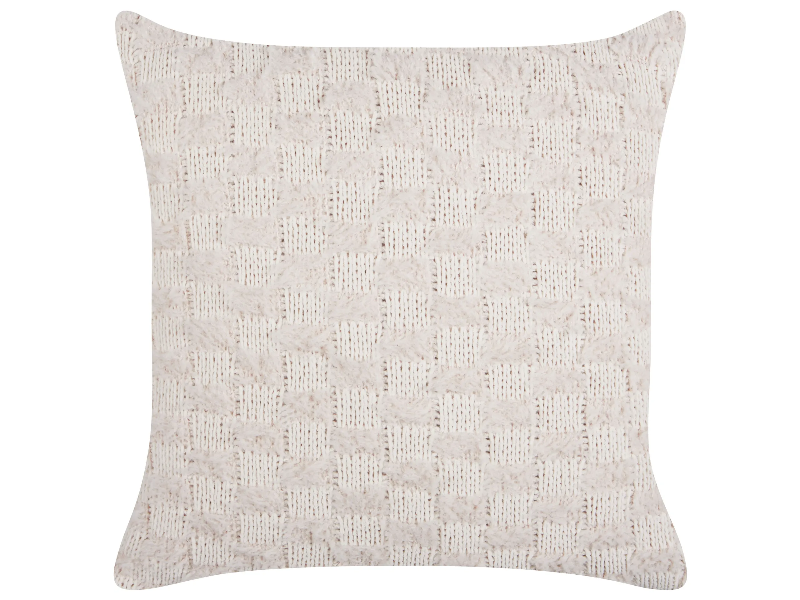 Cojín decorativo BASALIM 45 x 45 cm Beige Liso