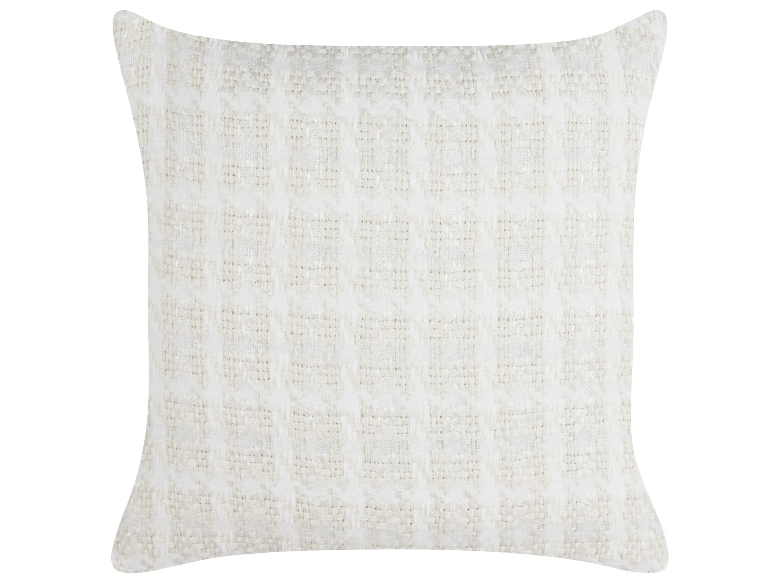 Cojín decorativo DOURIS 45 x 45 cm Beige claro A cuadros