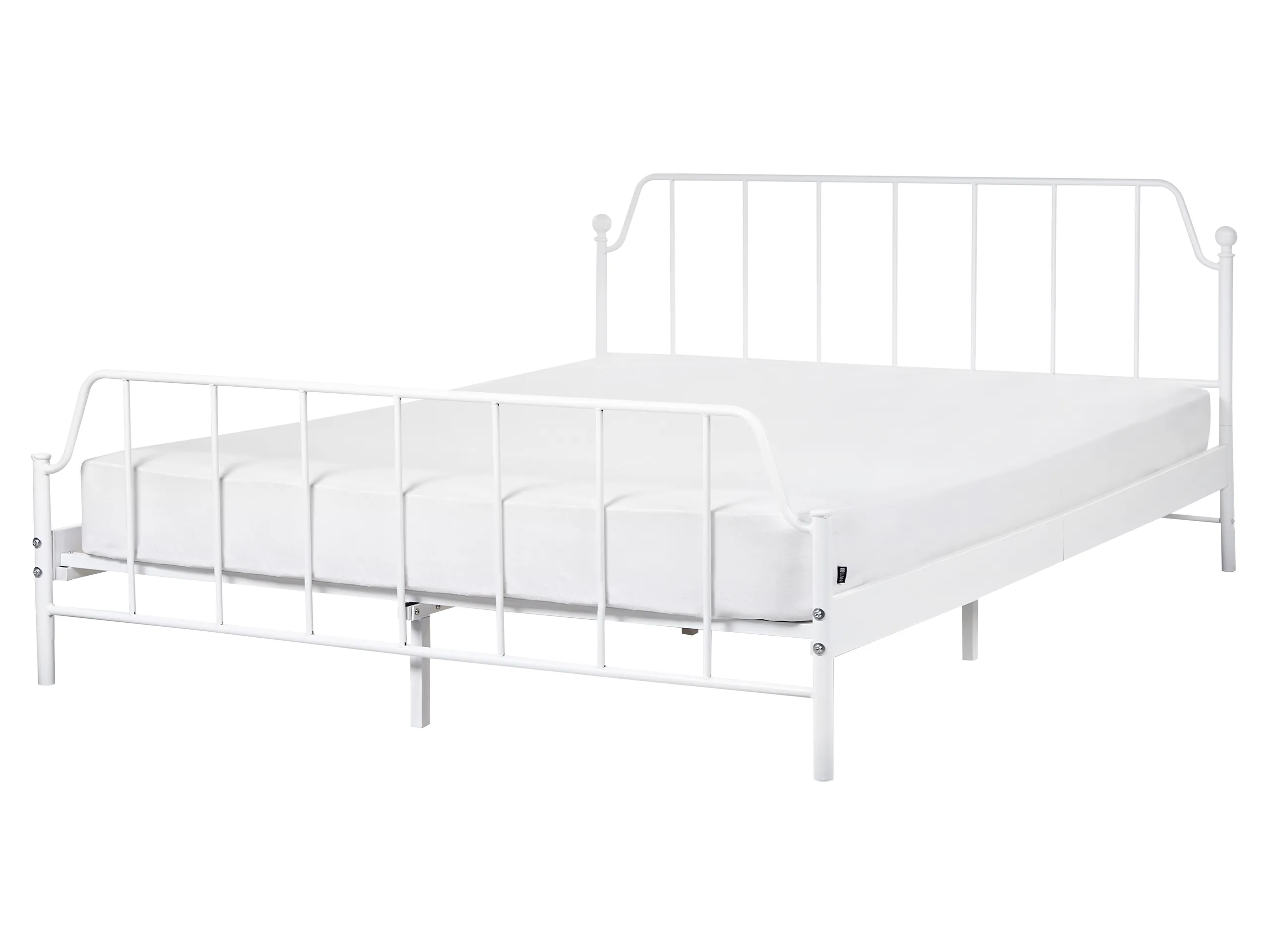 Cama Metal MAURESSAC 160 x 200 cm Blanco