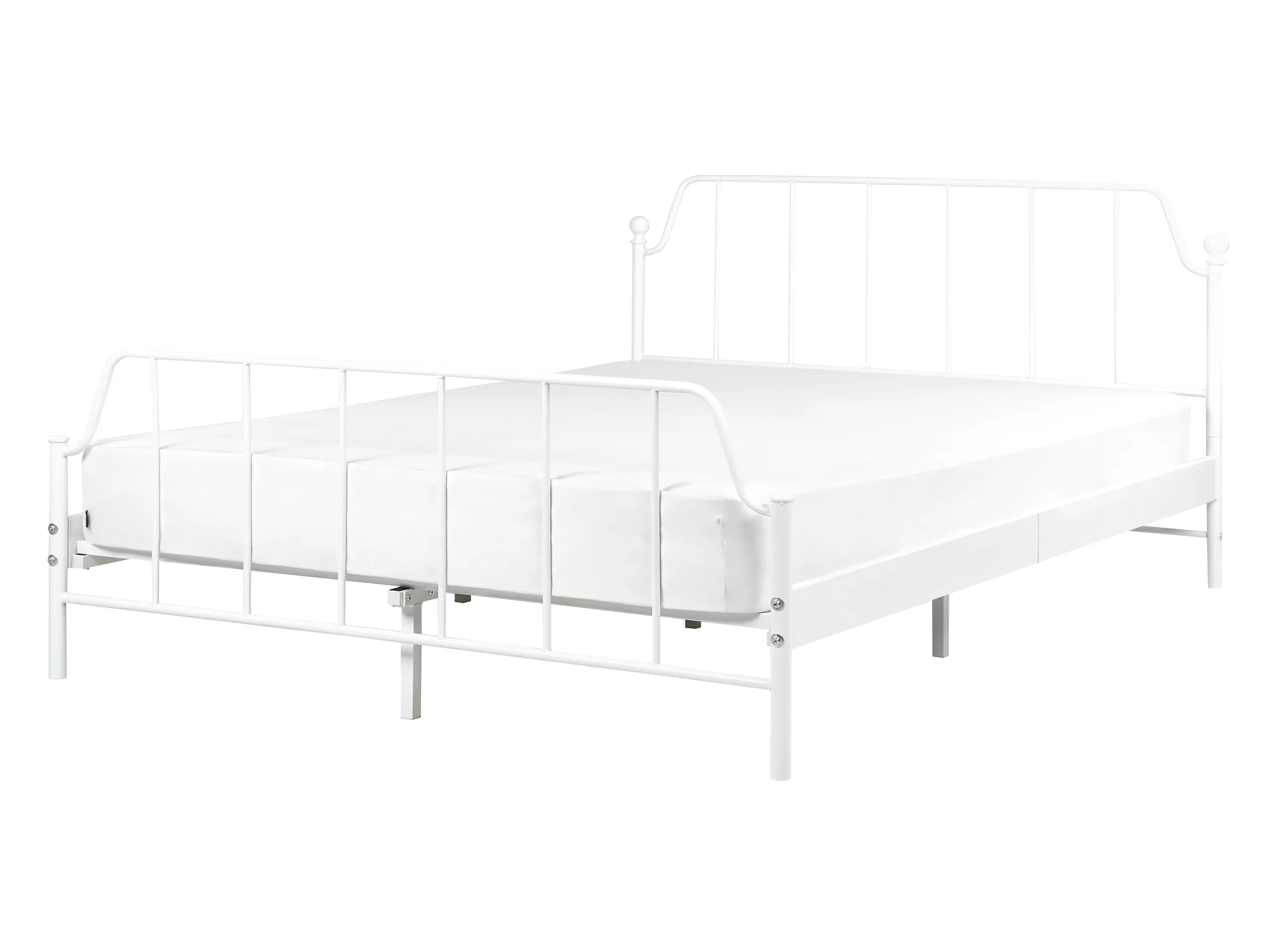 Cama Metal MAURESSAC 140 x 200 cm Blanco
