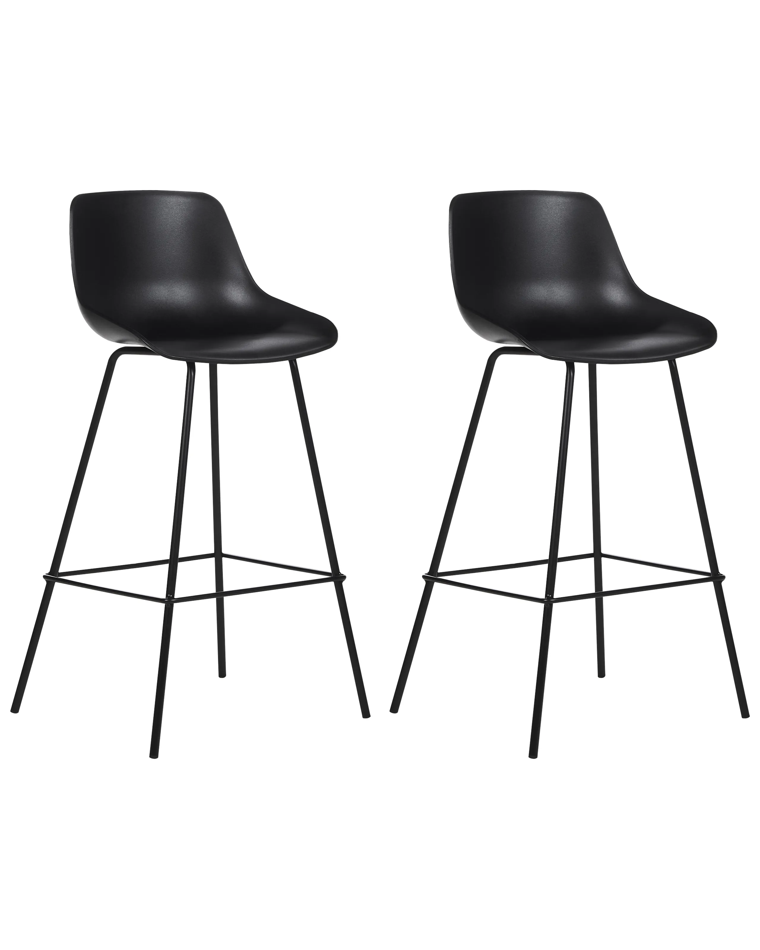 Conjunto de 2 sillas de bar EMMET Negro