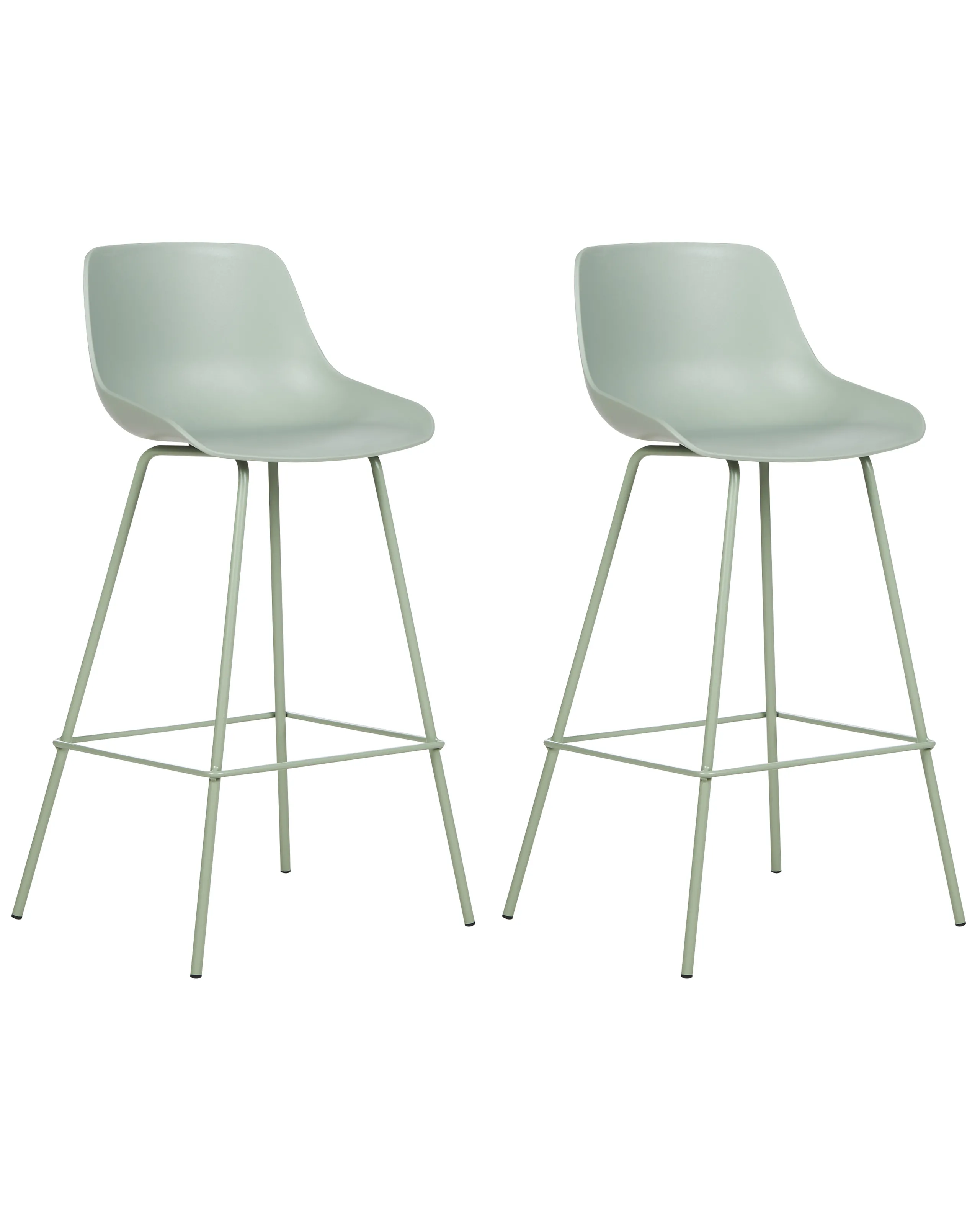 Conjunto de 2 sillas de bar EMMET Verde claro