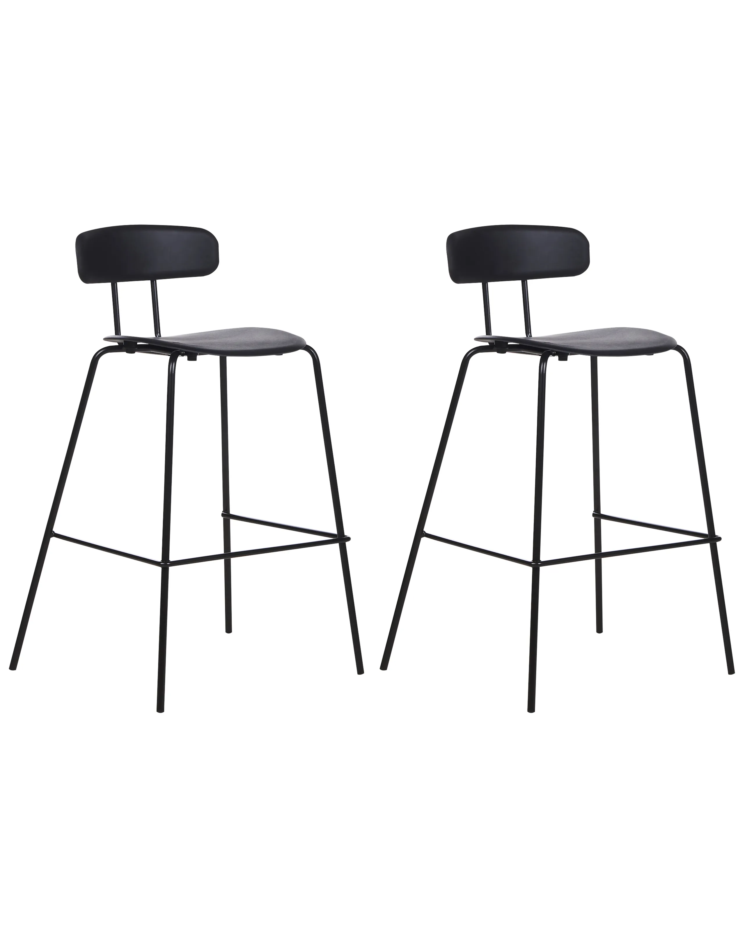 Conjunto de 2 sillas de bar SIBLEY Negro