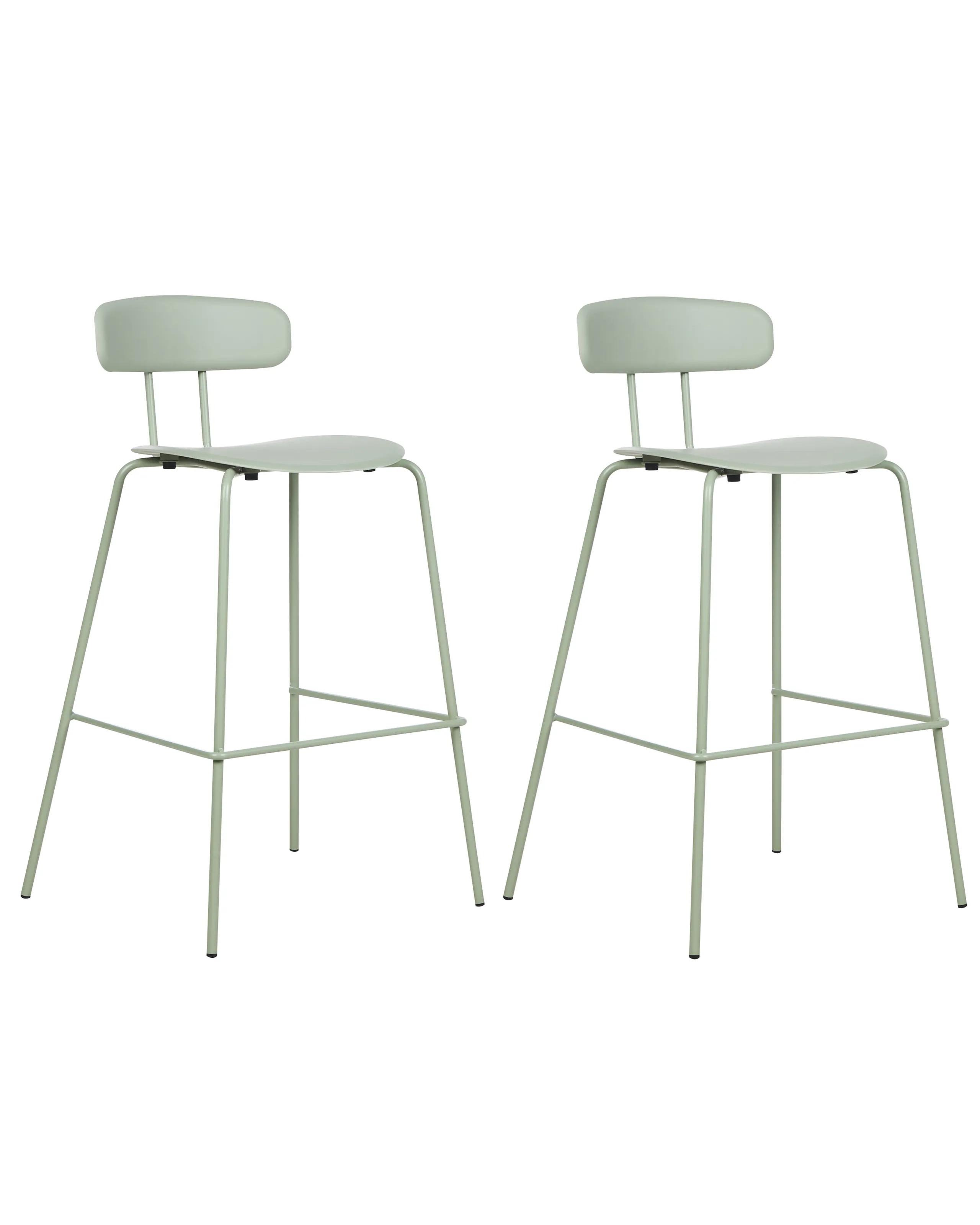 Conjunto de 2 sillas de bar SIBLEY Verde claro