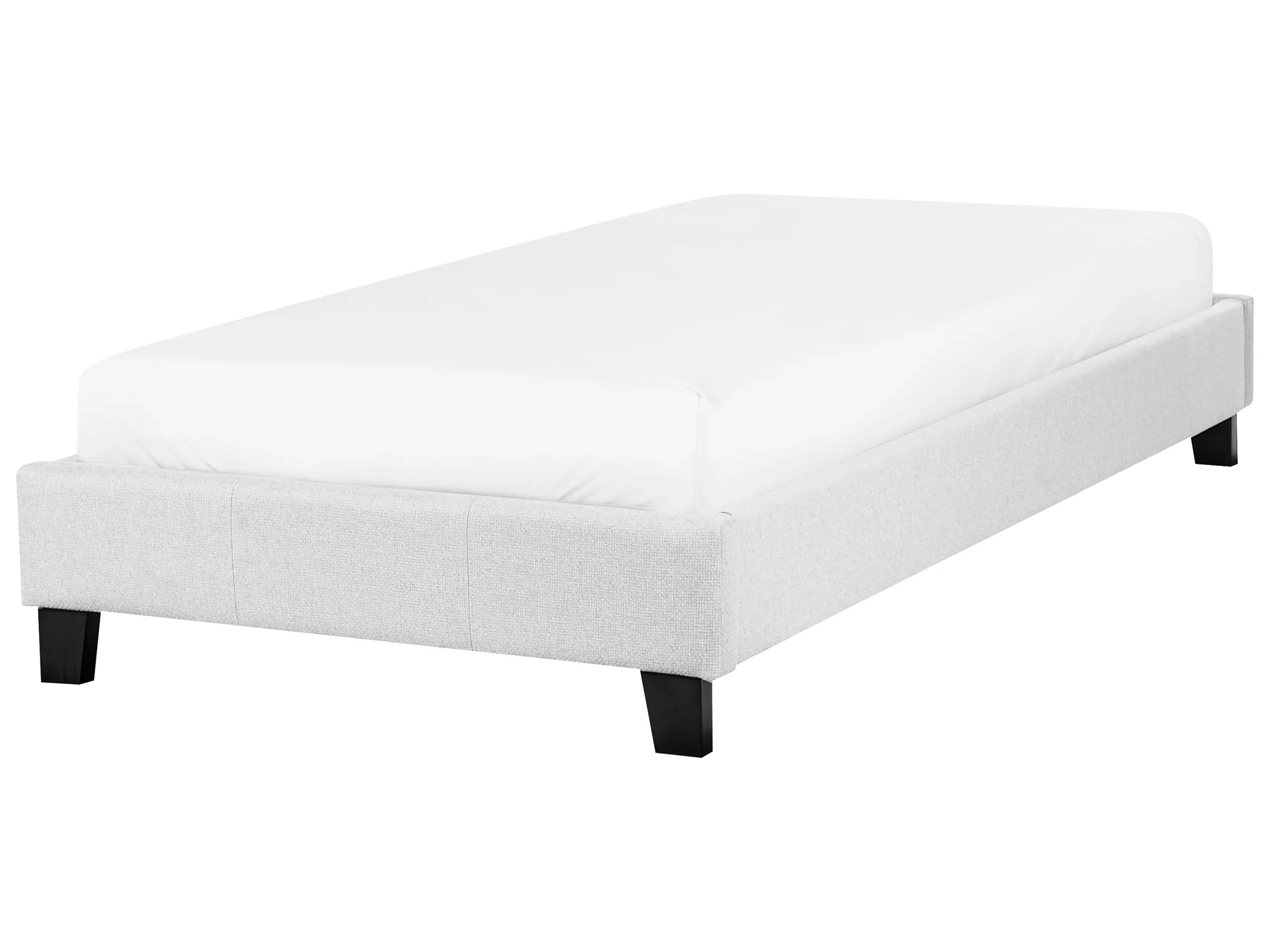 Cama sin cabecero Tela ROANNE 90 x 200 cm Gris claro