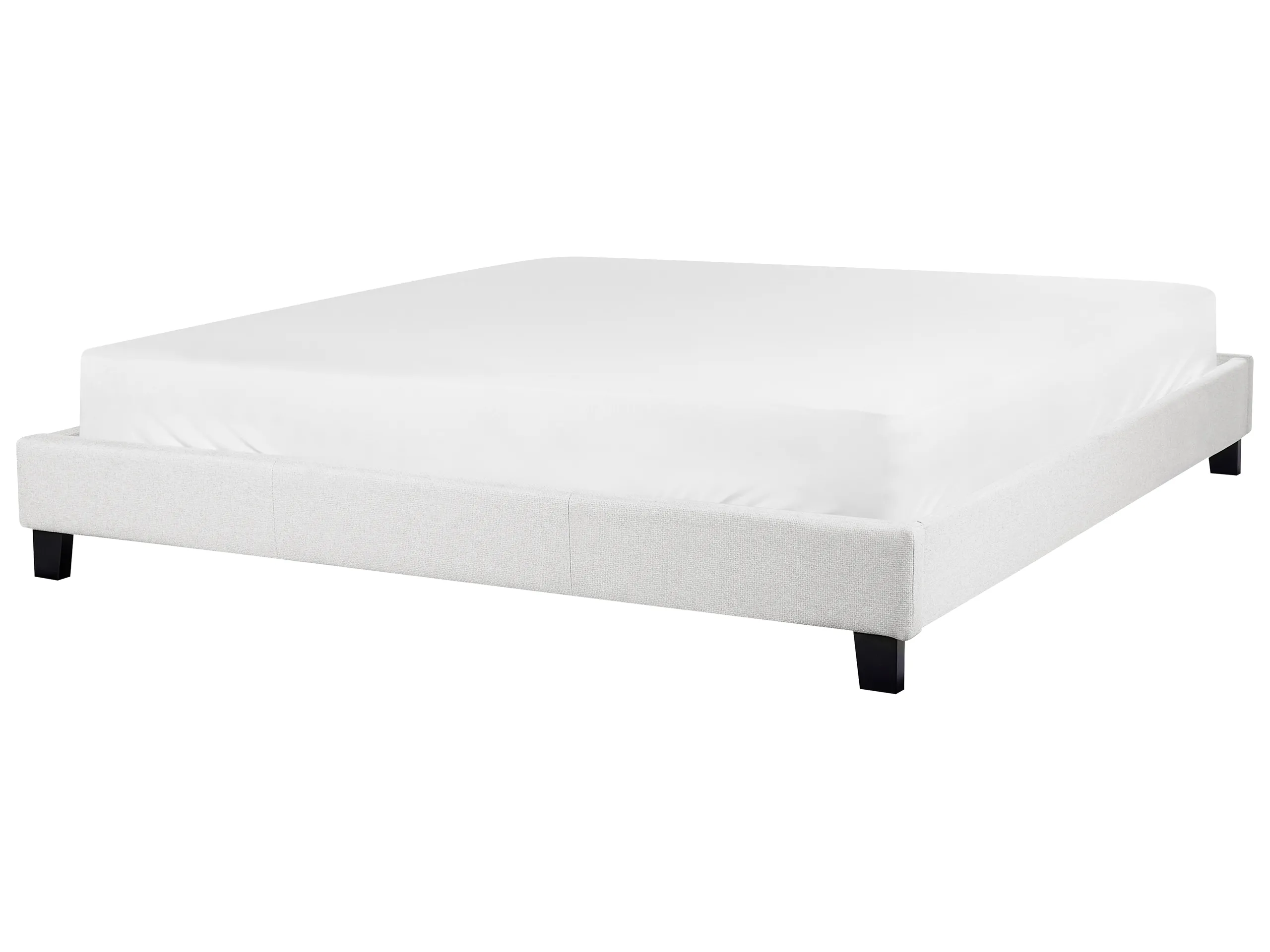 Cama sin cabecero Tela ROANNE 180 x 200 cm Gris claro