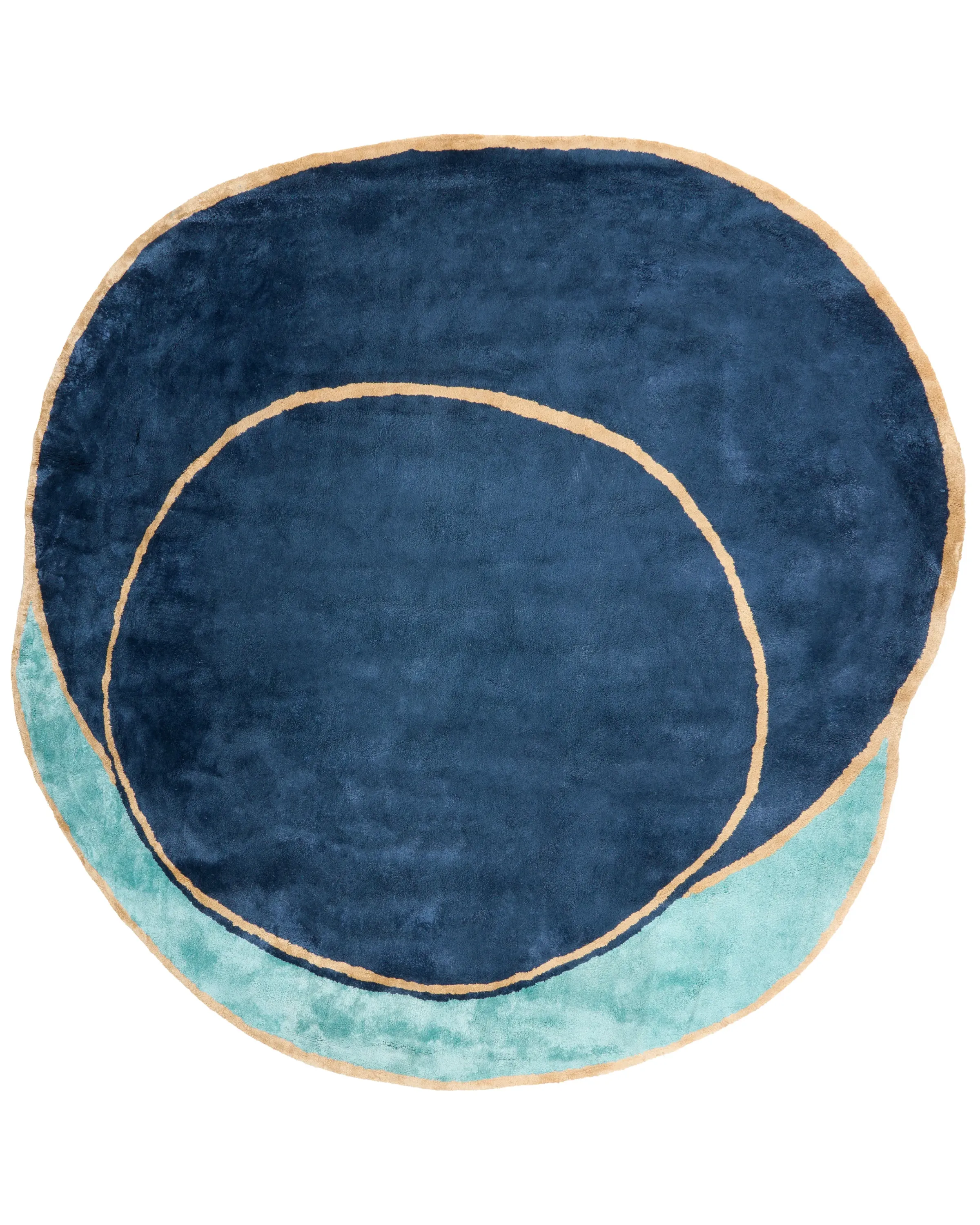 Alfombra KANRACH Azul marino 200 x 200 cm Viscosa