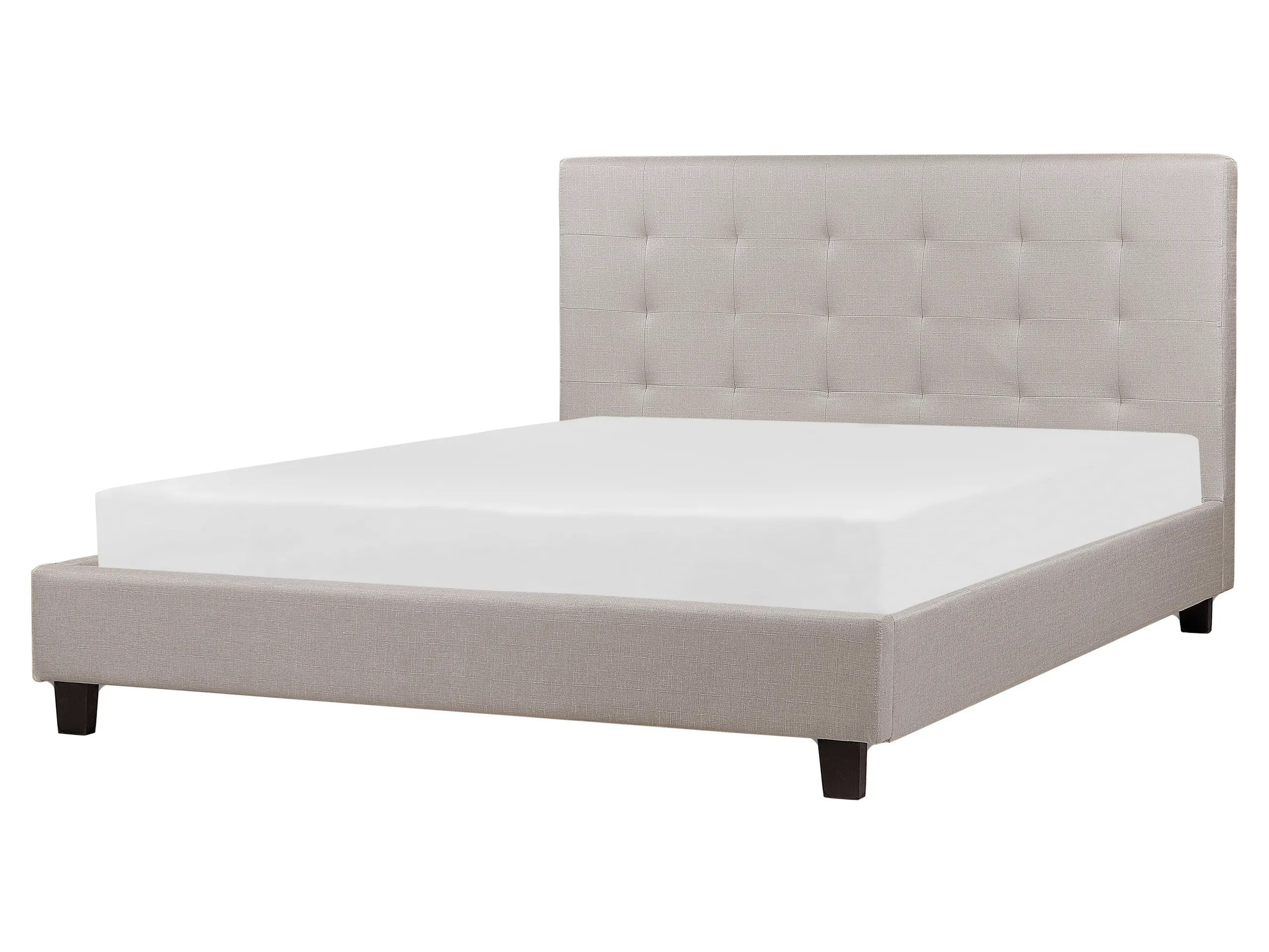 Cama Tela LA ROCHELLE 160 x 200 cm Gris claro
