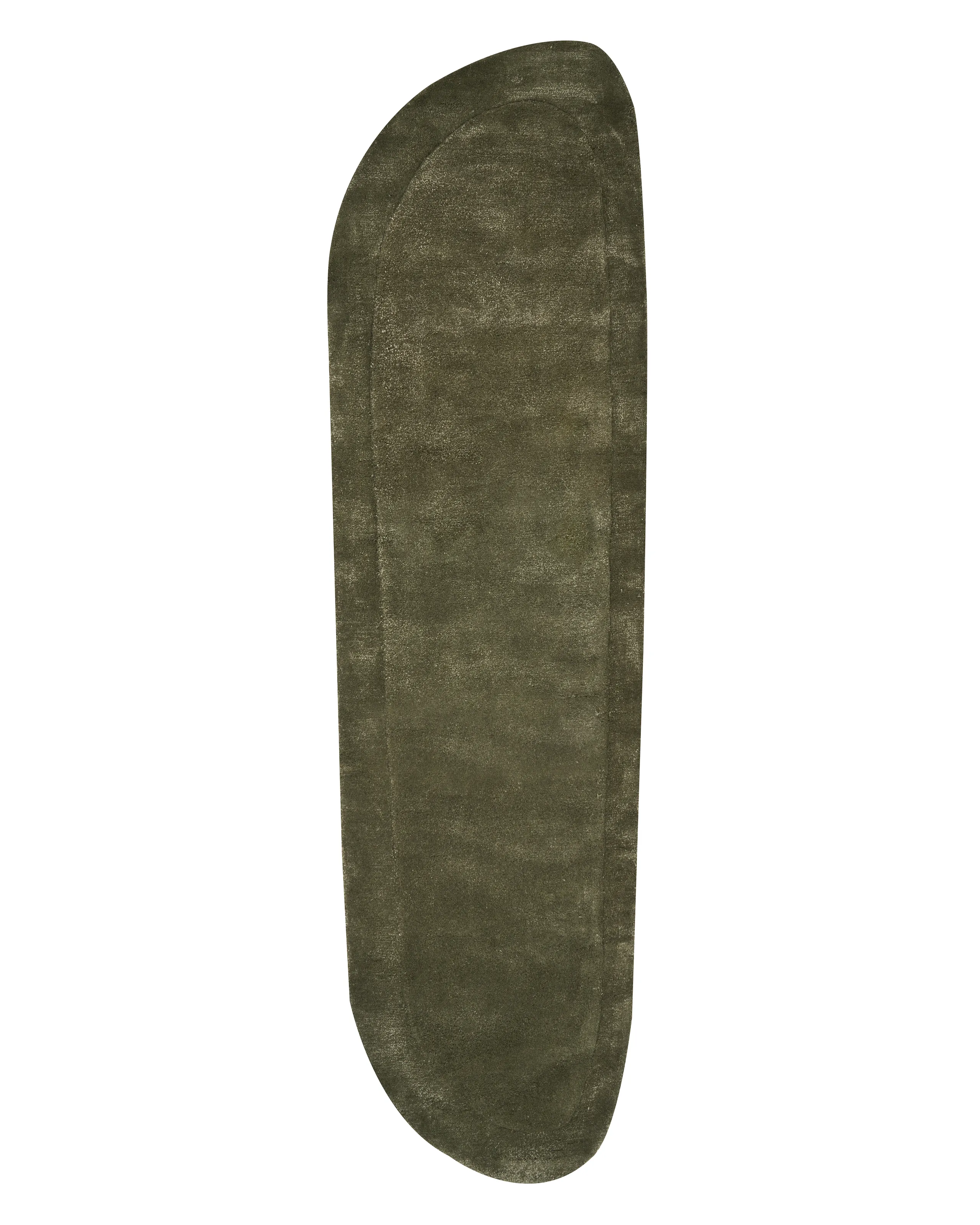 Alfombra BERANI Verde oscuro 80 x 250 cm Viscosa