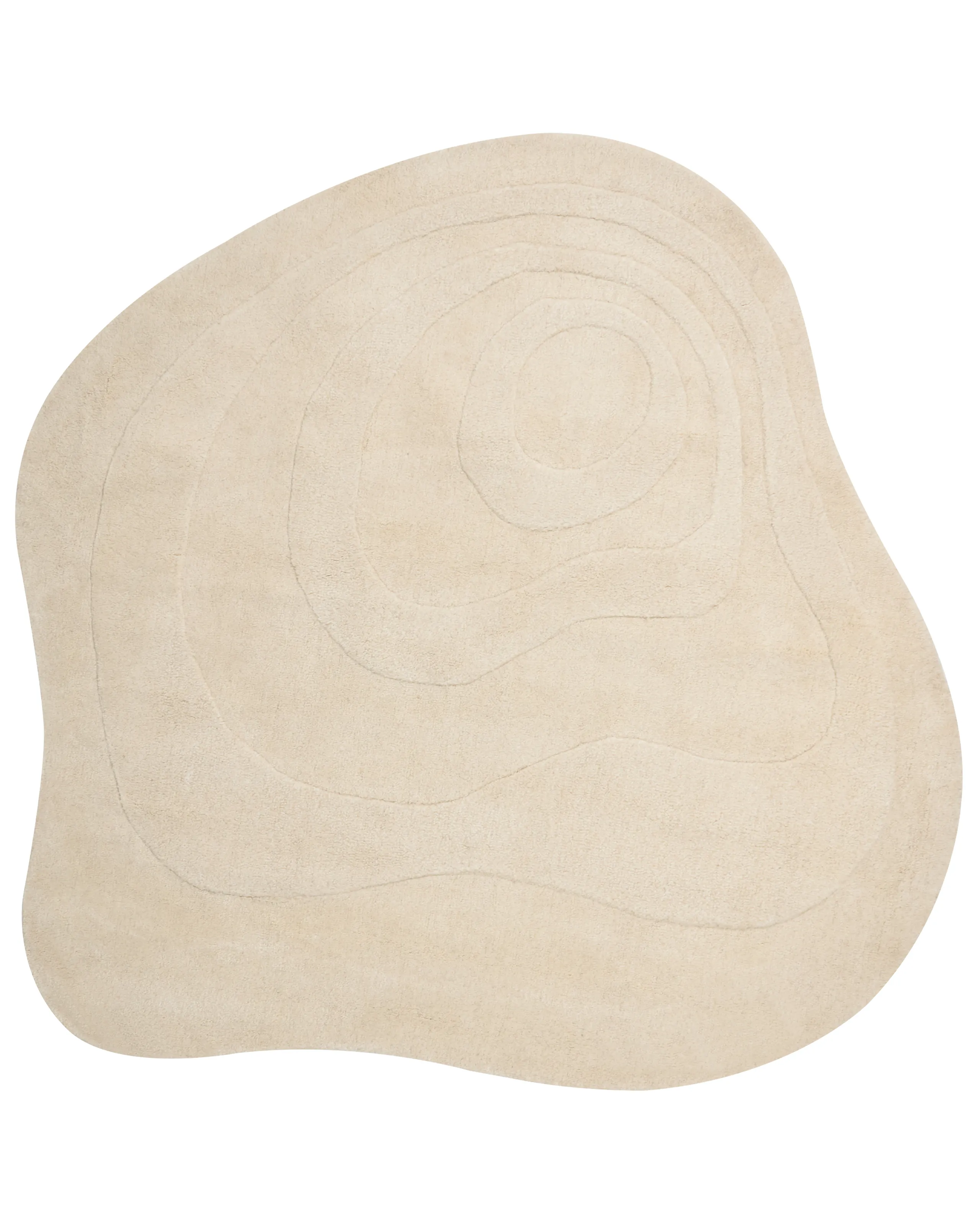 Alfombra GORANO Beige claro 160 x 160 cm Viscosa