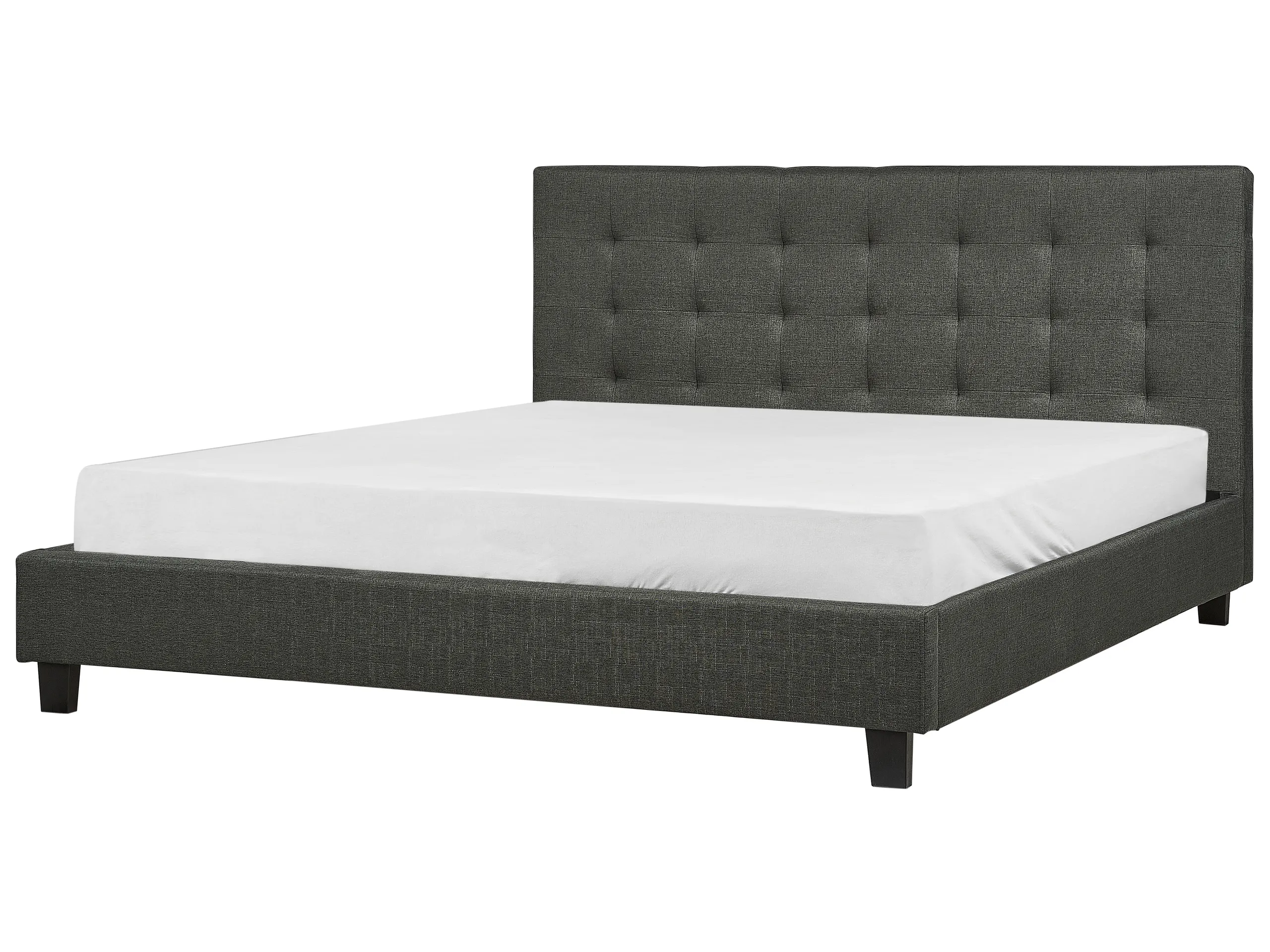 Cama Tela LA ROCHELLE 180 x 200 cm Gris oscuro