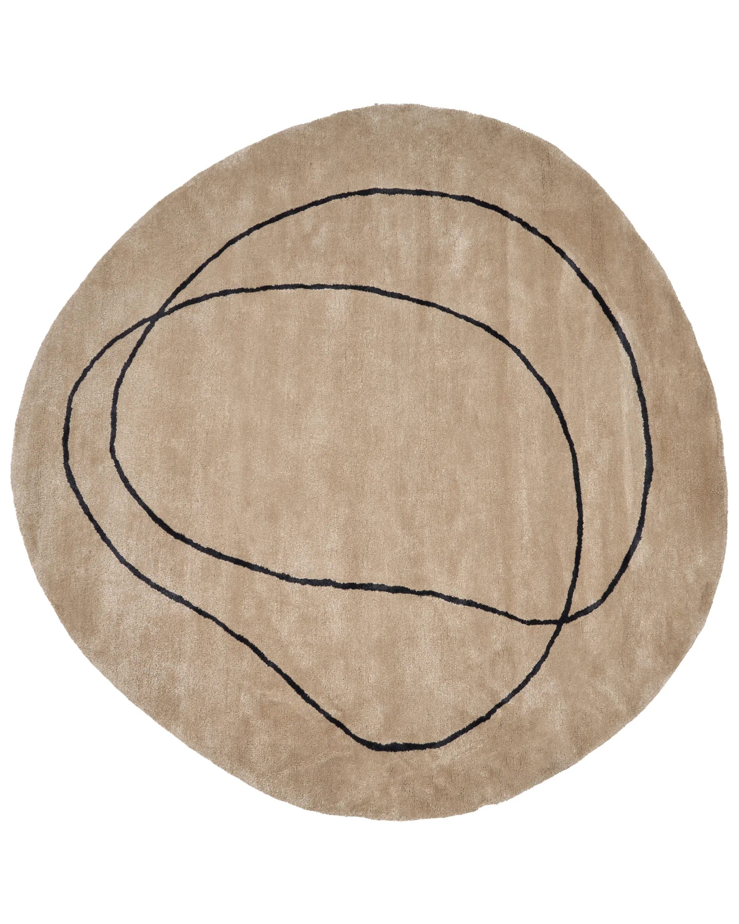 Alfombra DIGRI Beige ø 200 cm Viscosa