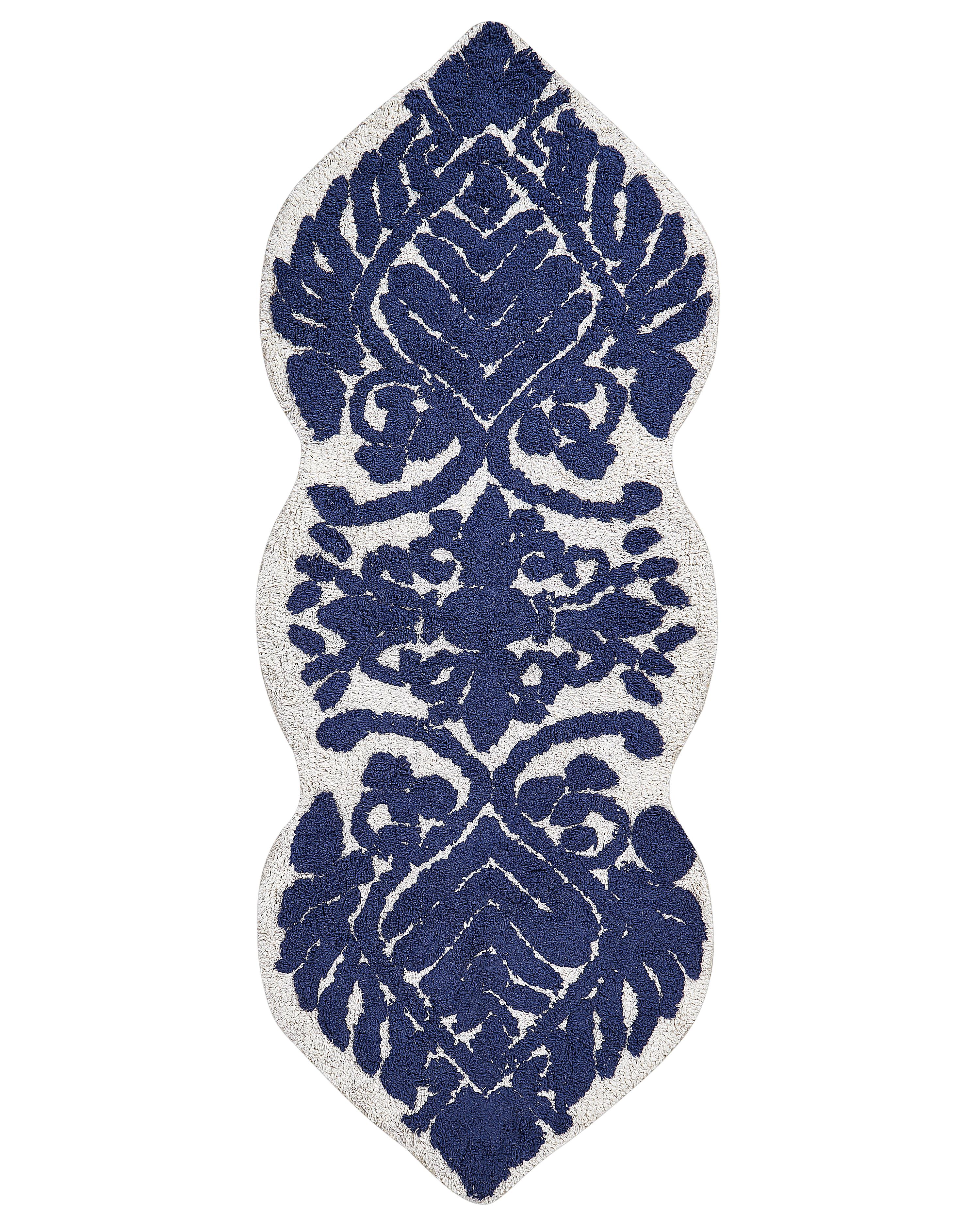 Alfombrilla de baño CANBAR Azul marino 150 x 60 cm Algodón