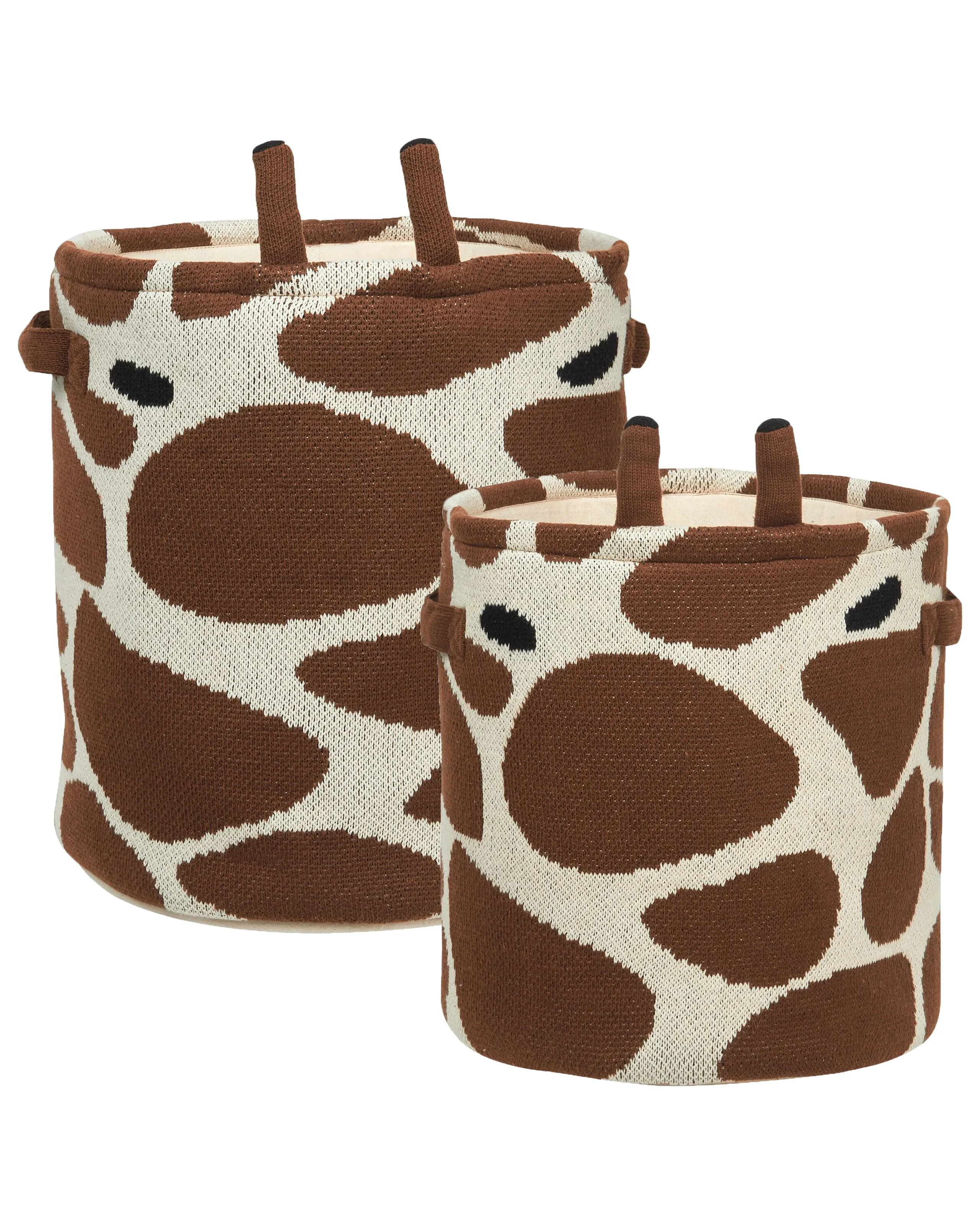 Conjunto de 2 cestas para niños Jirafa POMANG Algodón Marrón