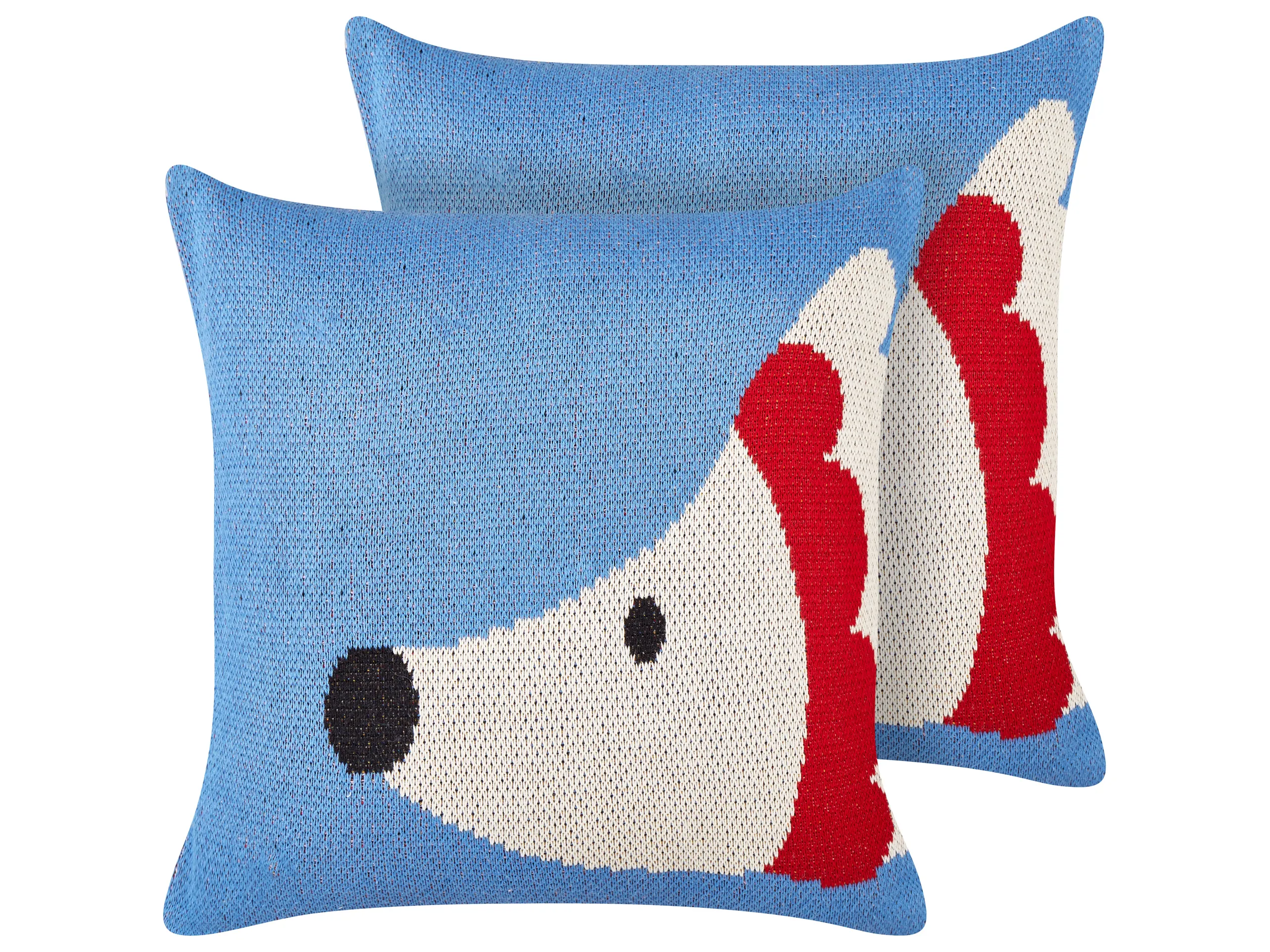 Conjunto de 2 cojines decorativos PASHOT Algodón 45 x 45 cm Azul