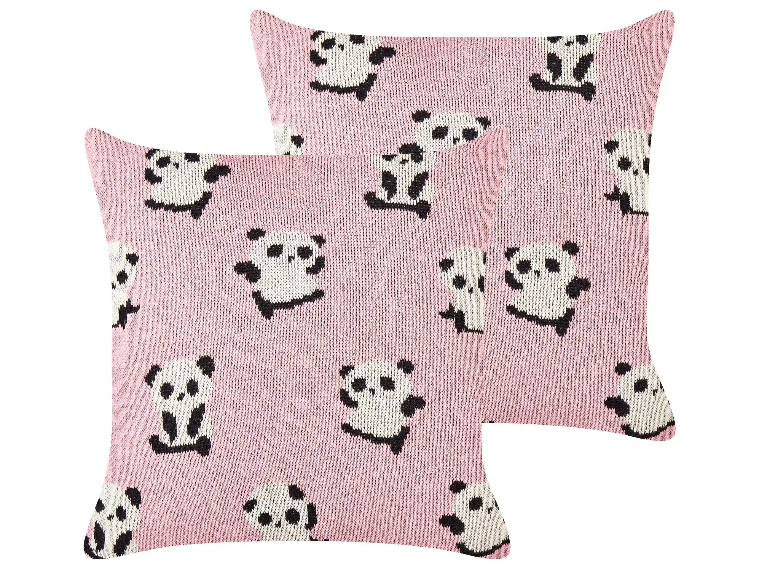 Conjunto de 2 cojines decorativos TALOKAN Algodón 45 x 45 cm Rosa