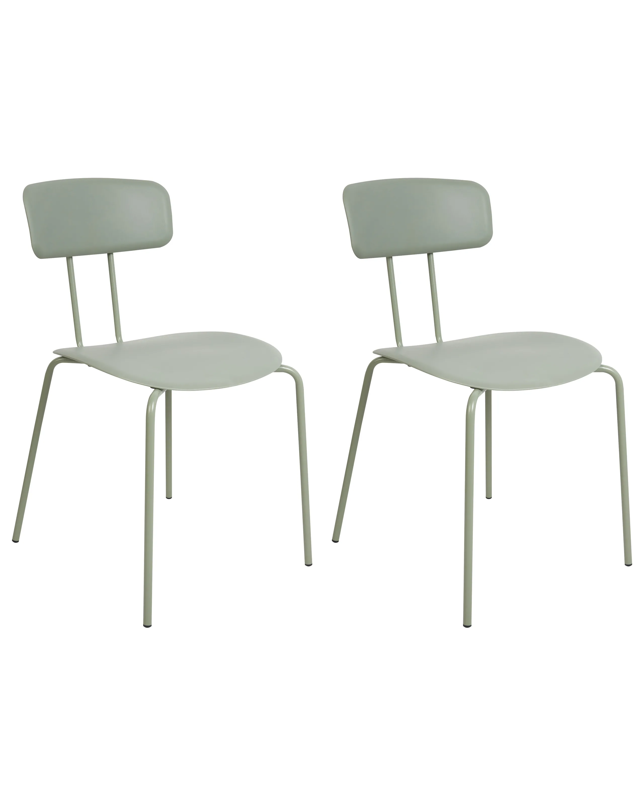 Conjunto de 2 sillas de comedor SIBLEY Verde claro