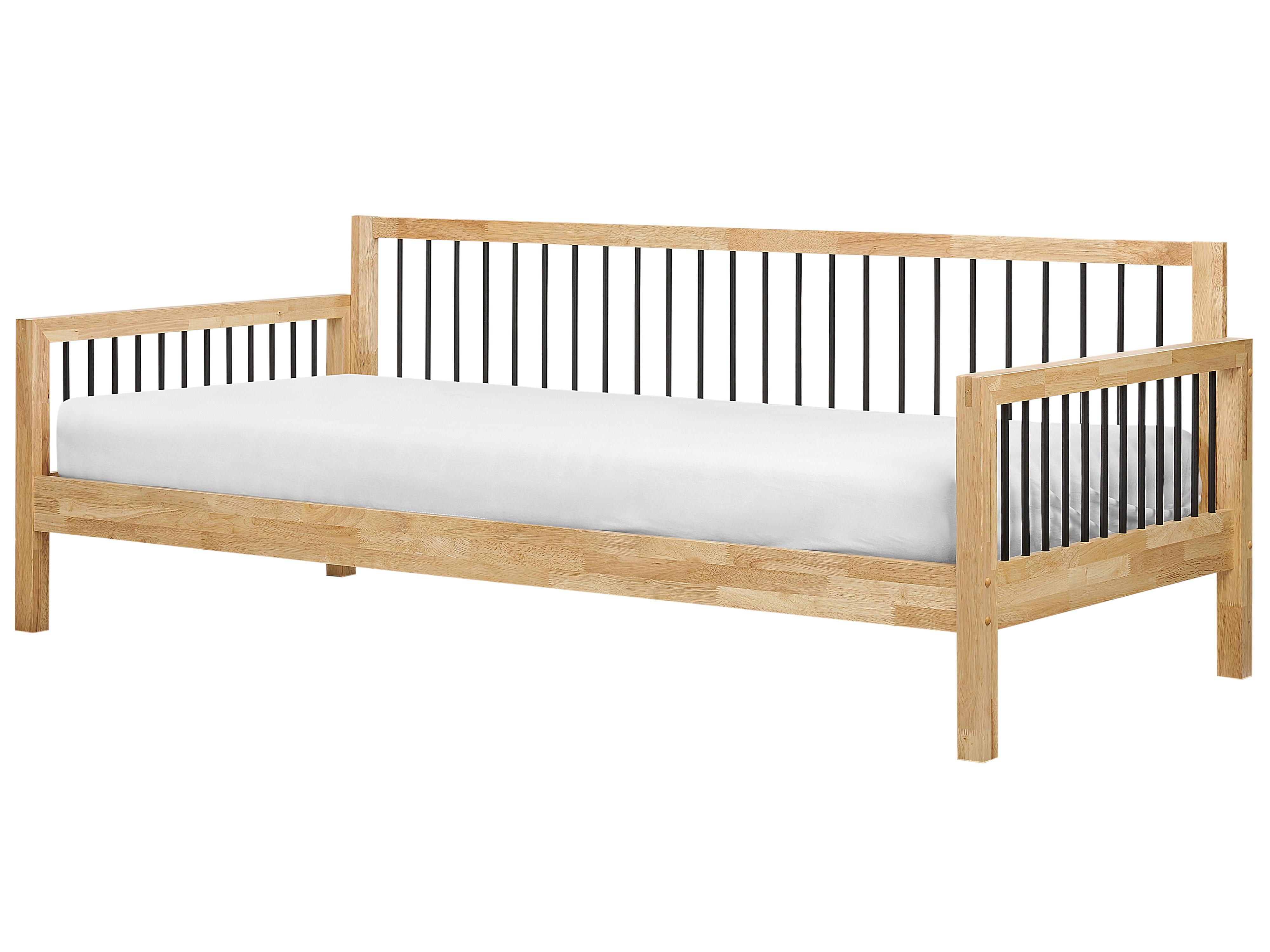 Sofá cama Madera TRICOT 90 x 200 cm Marrón claro