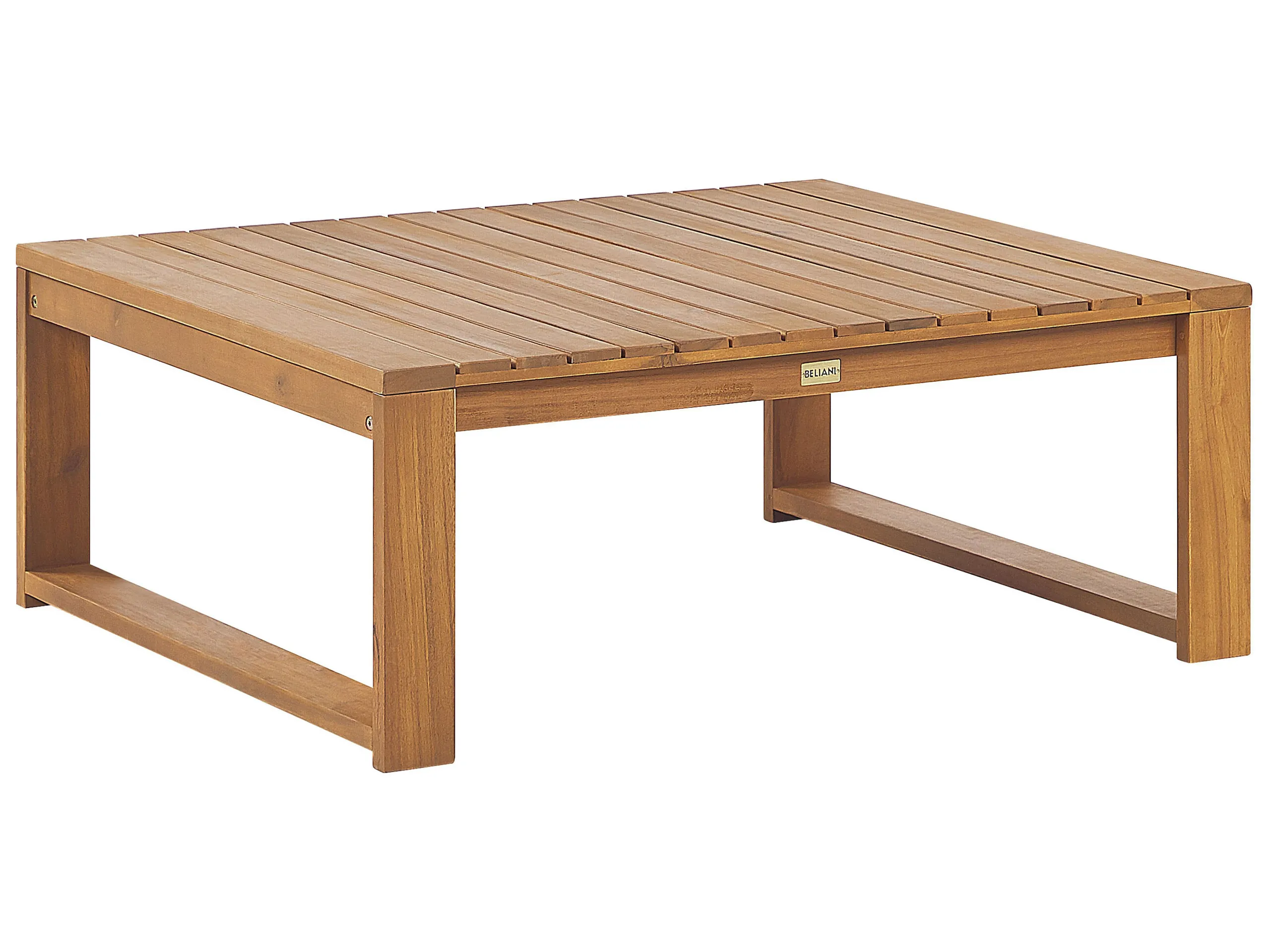 Garden Coffee Table TIMOR 90 cm 75 cm Certified Acacia Wood Light Brown
