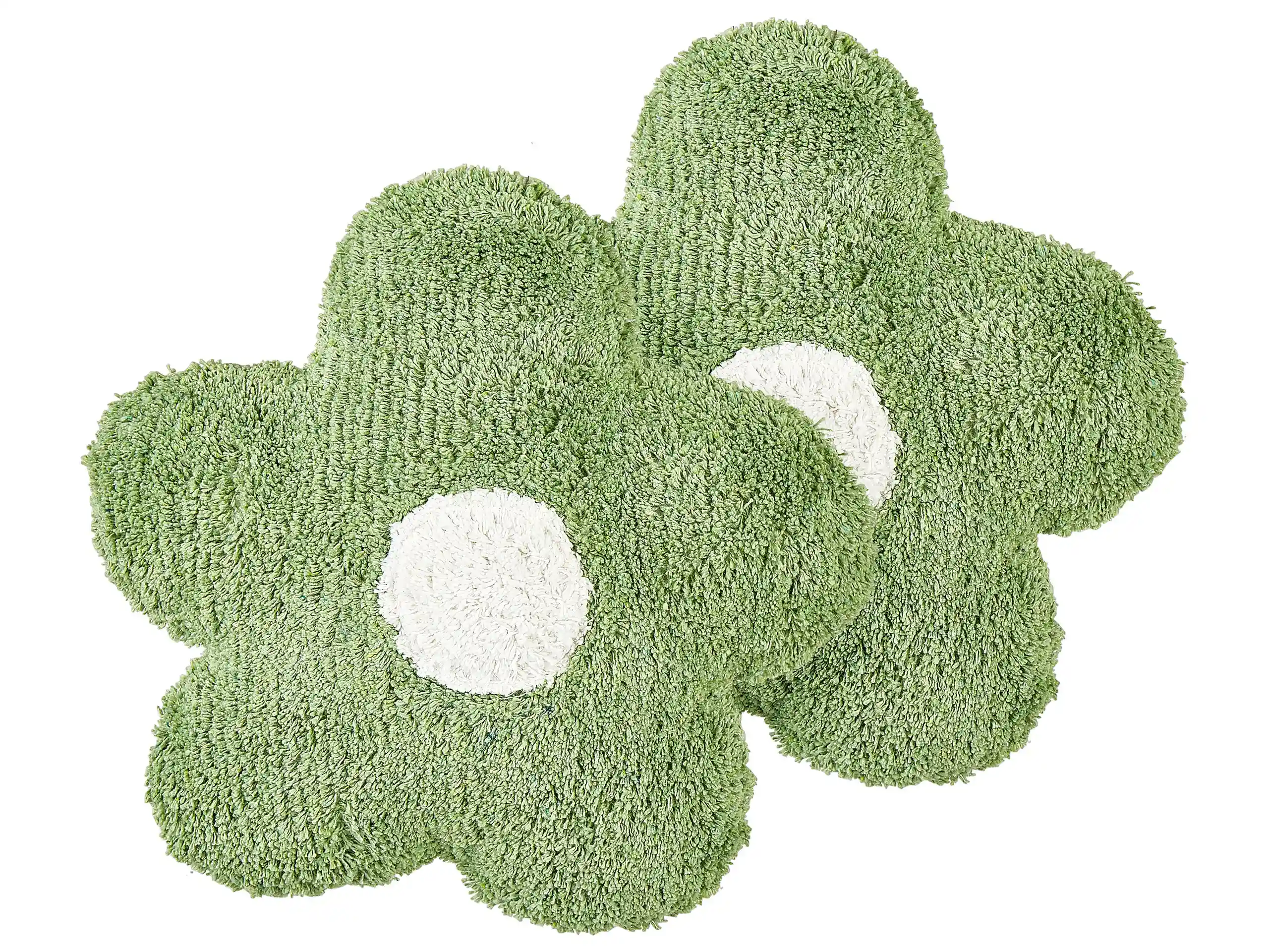 Conjunto de 2 cojines decorativos SORREL Algodón 30 x 30 cm Verde Flor