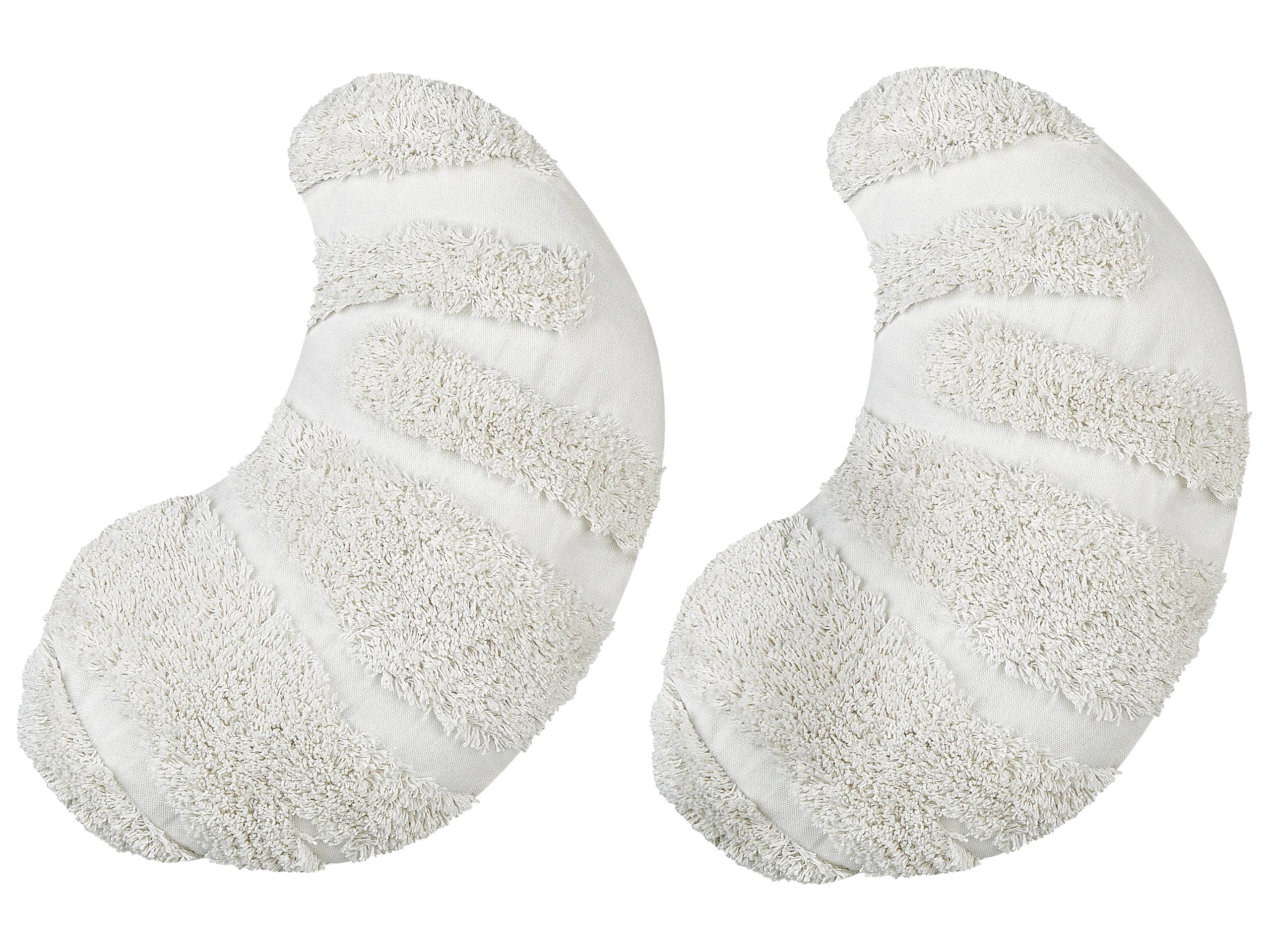 Conjunto de 2 cojines decorativos SNOWDROP Algodón 40 x 25 cm Blanco