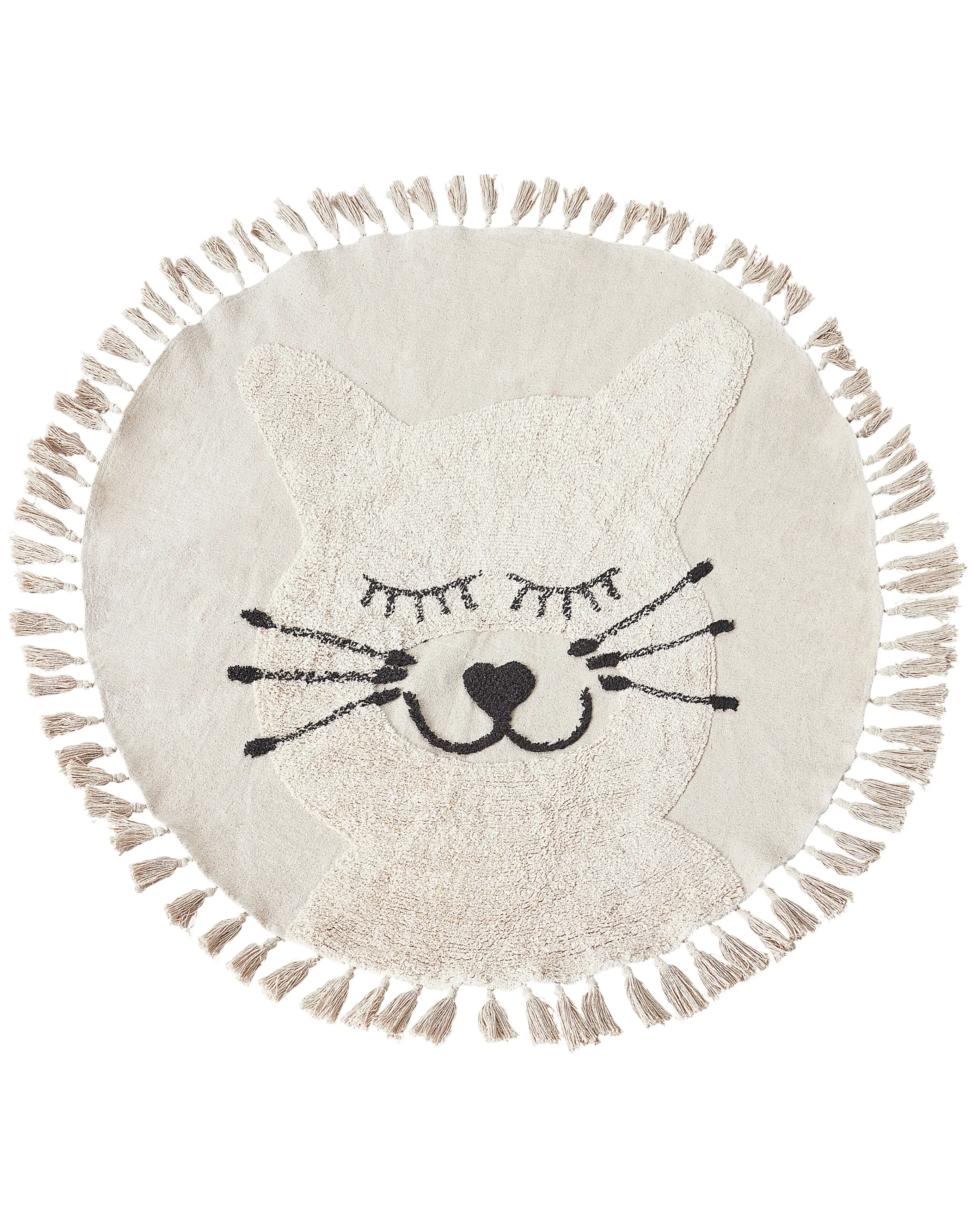 Alfombra infantil ETSERI Beige ø 120 cm Algodón